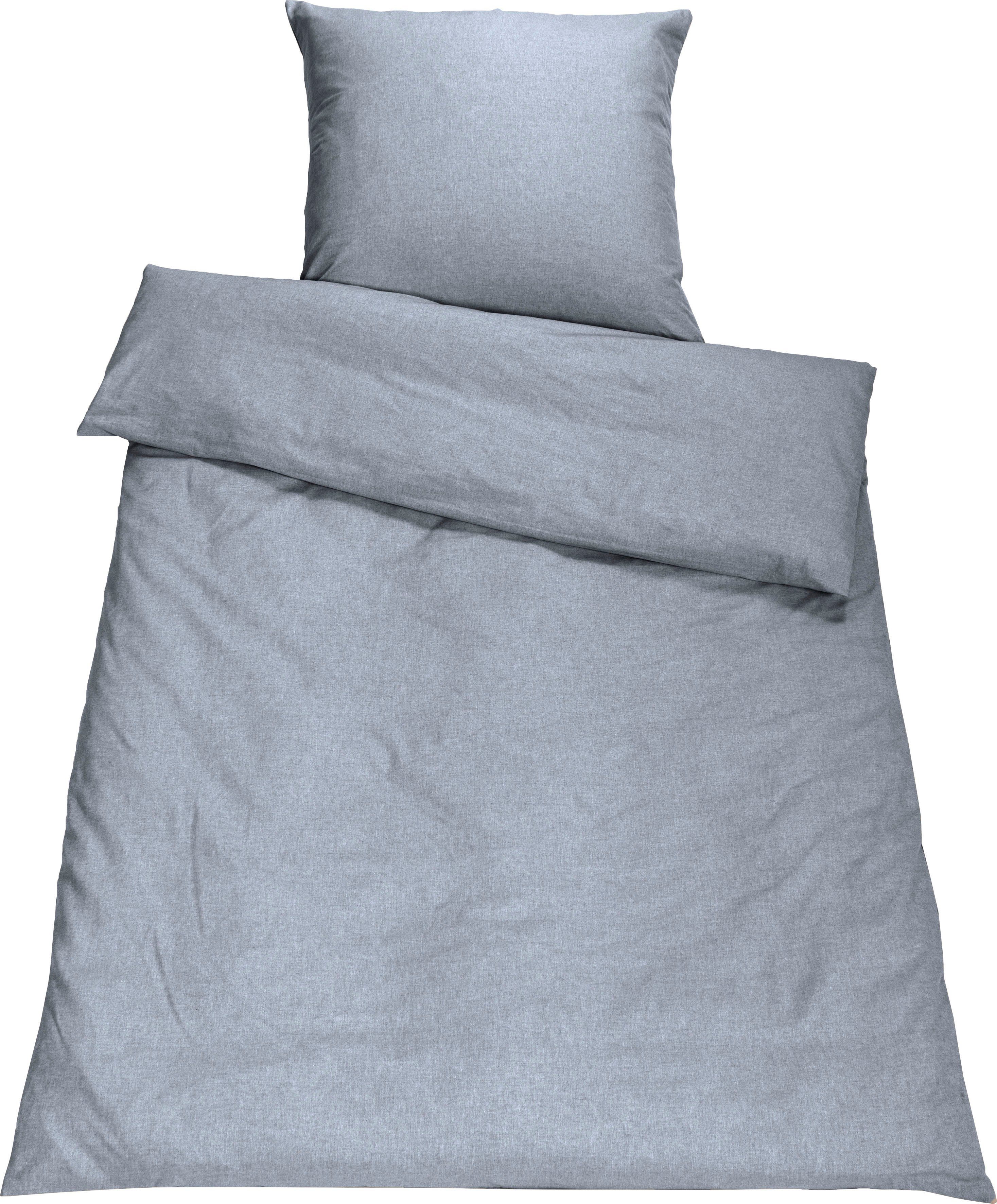 SETEX Bettwäsche "Chambray" 3 Stk. tlg. in diversen Uni-Tönen günstig online kaufen