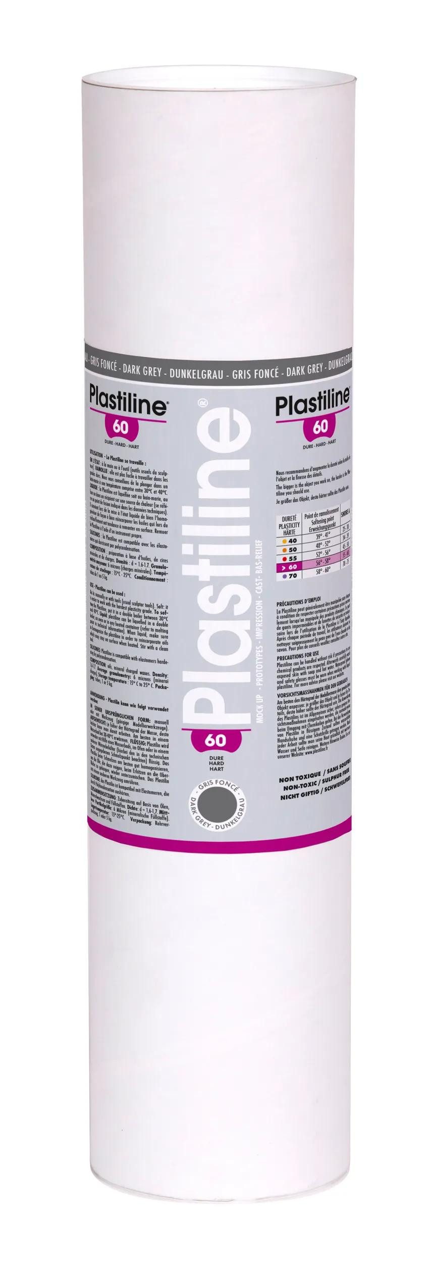 Plastiline Knete Plastiline, 5 kg, Härtegrad 60 (hart) - Grau 5760T