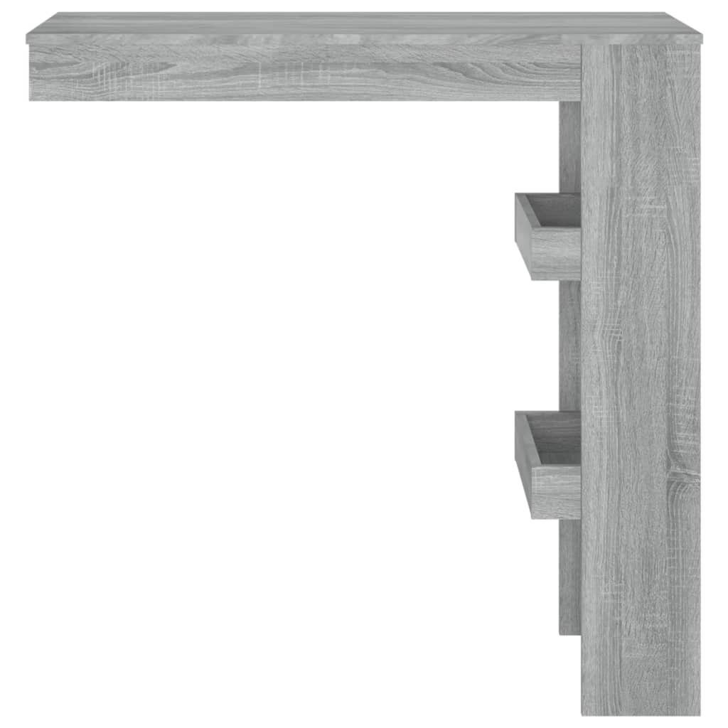 (1-St) cm furnicato Grau Wand-Bartisch Holzwerkstoff Esstisch Sonoma 102x45x103,5