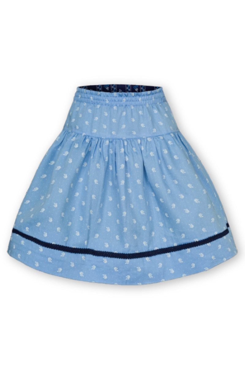 Isar-Trachten Trachtenkleid Mädchen Rock - VANDA - blau/hellblau