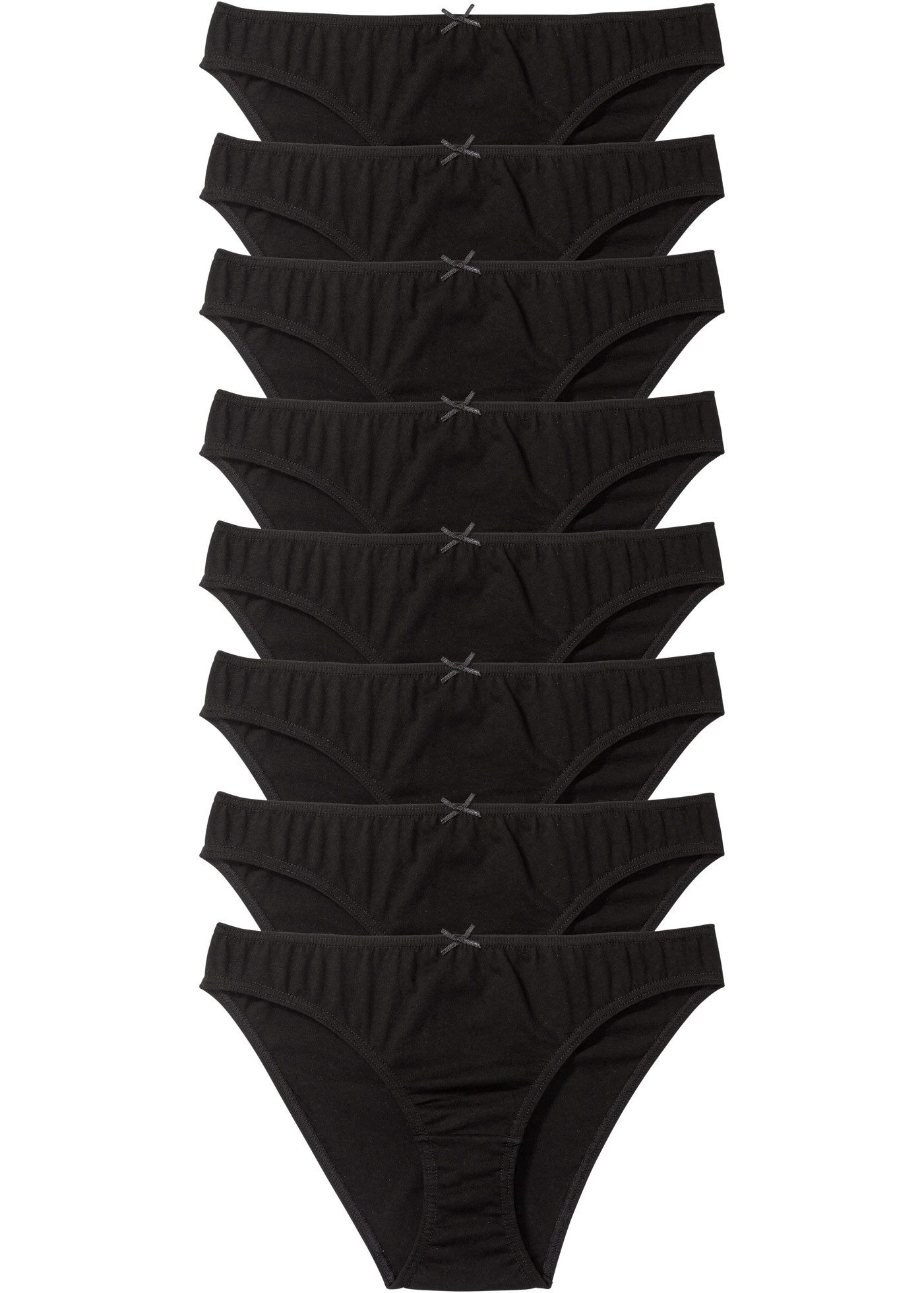 bonprix Slip (Packung, 8-St) klassische Passform, einfarbig, aus Baumwolle, im 8er Pack