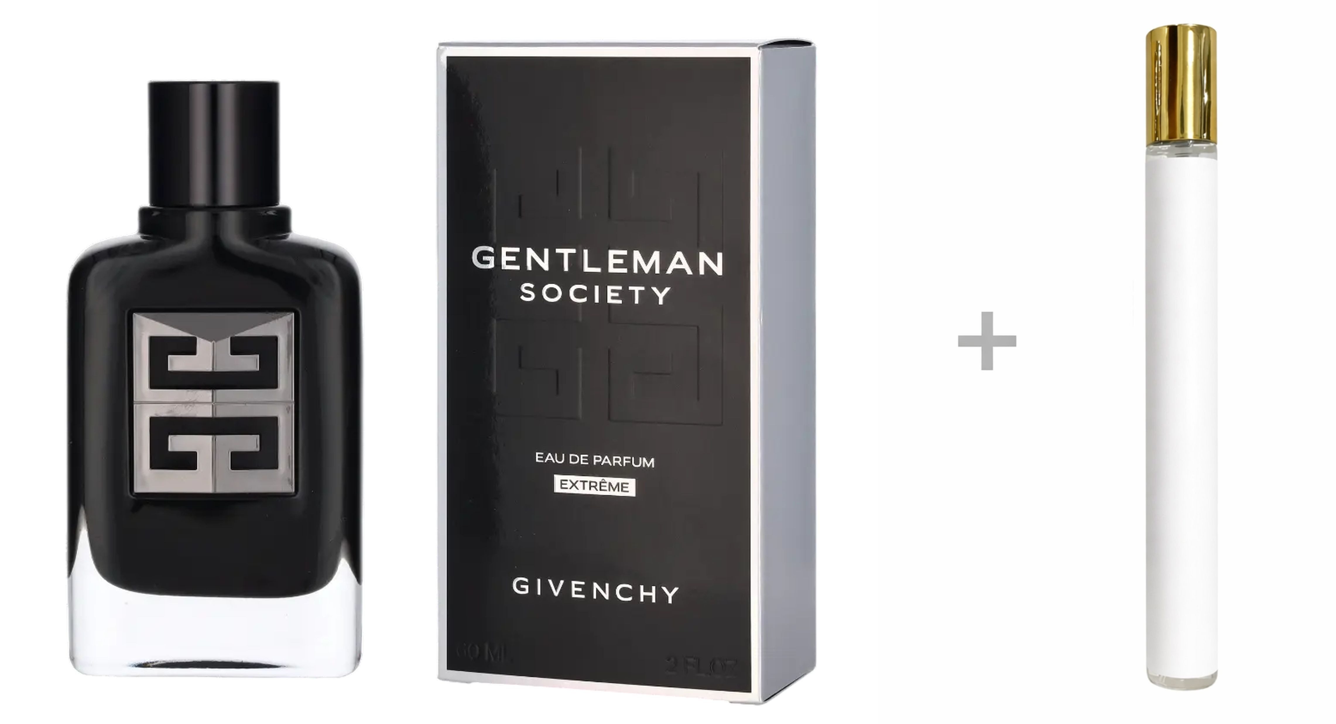 GIVENCHY Duft-Set Gentleman Society Extreme Eau de Parfum (EDP) Herren Spray, Würzig-holziger Duft mit Muskatnuss und Kaffee - mit Reiseduft