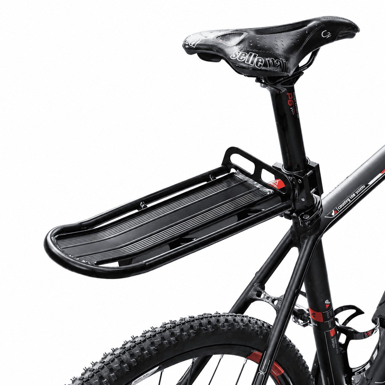 MidGard Fahrrad-Gepäckträger für Sattelstütze mit 4-Schrauben-System, belastbar bis maximal 9 kg