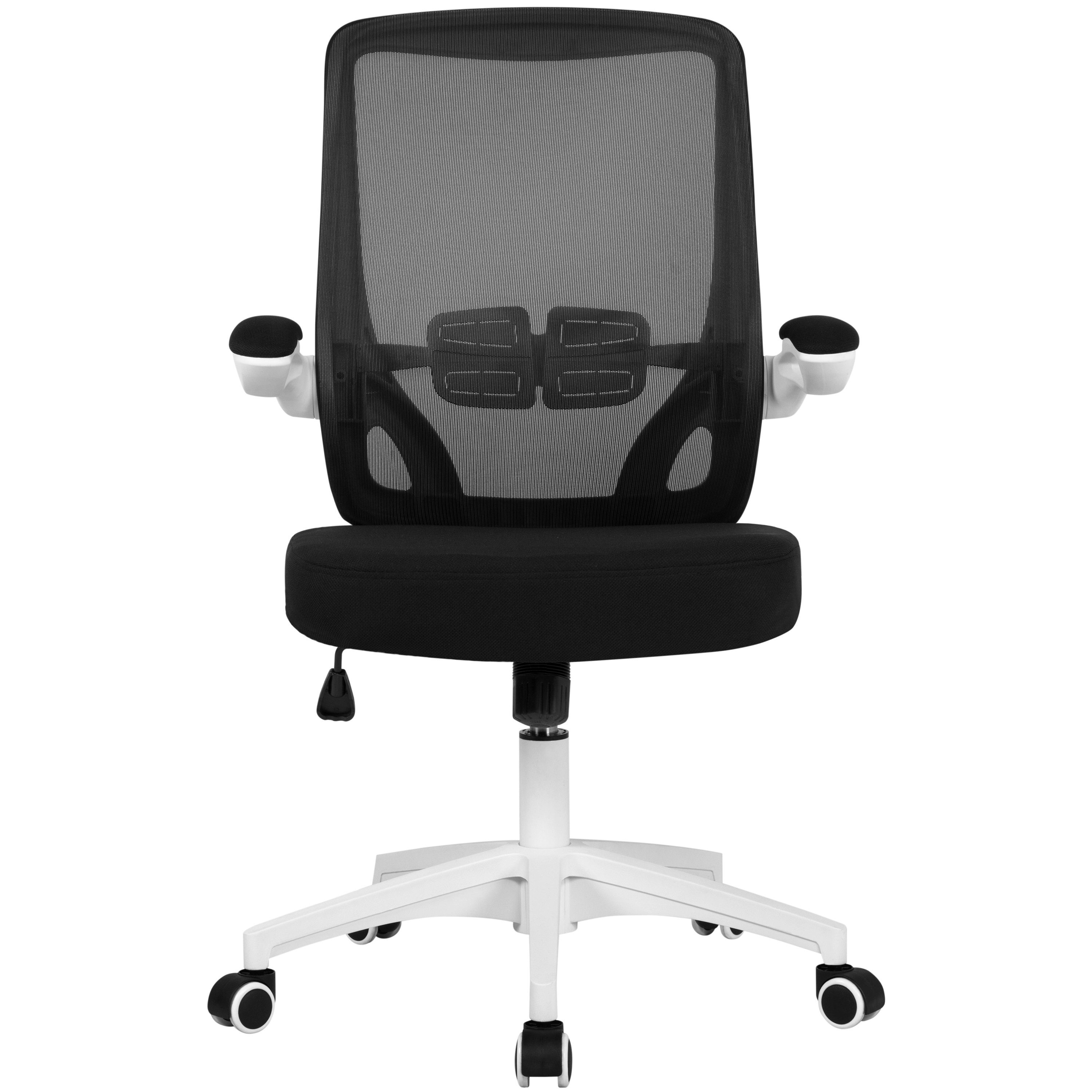 Yaheetech Bürostuhl Schreibtischstuhl Arbeitsstuhl Netzstuhl mit Rückenlehne und Armlehne Wippfunktion Dicke Polsterung