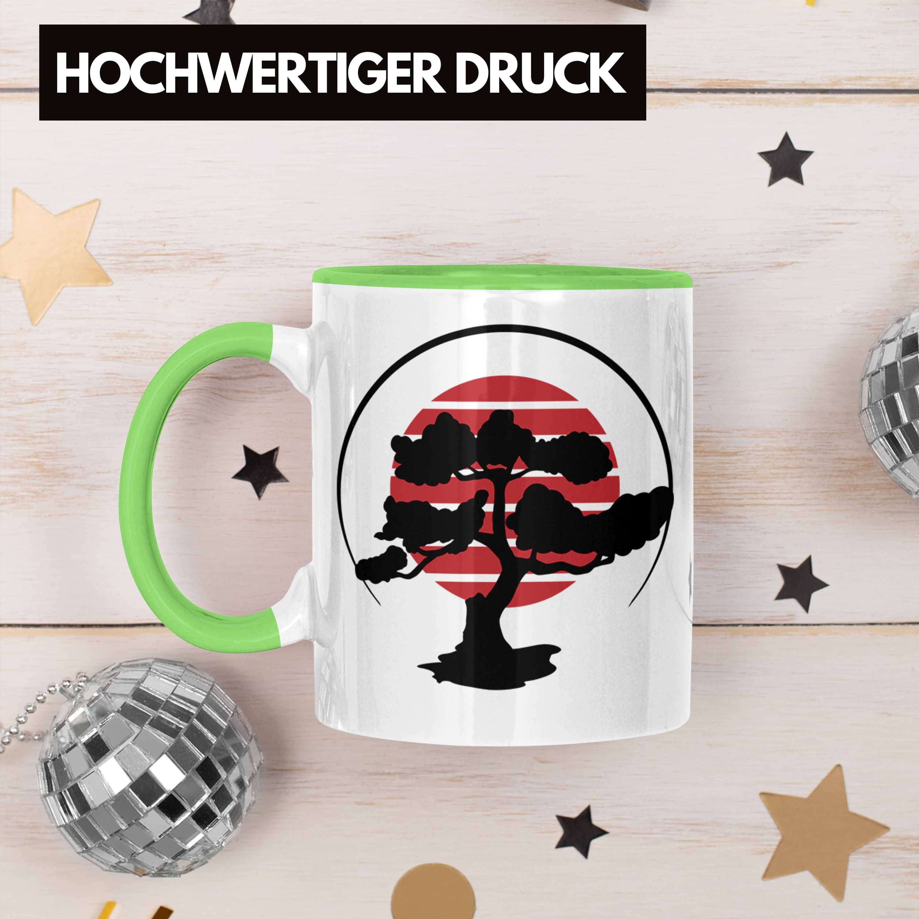 Tasse Bonsai Lustige Bonsai-Liebhaber Tasse Trendation für Geschenk Grün