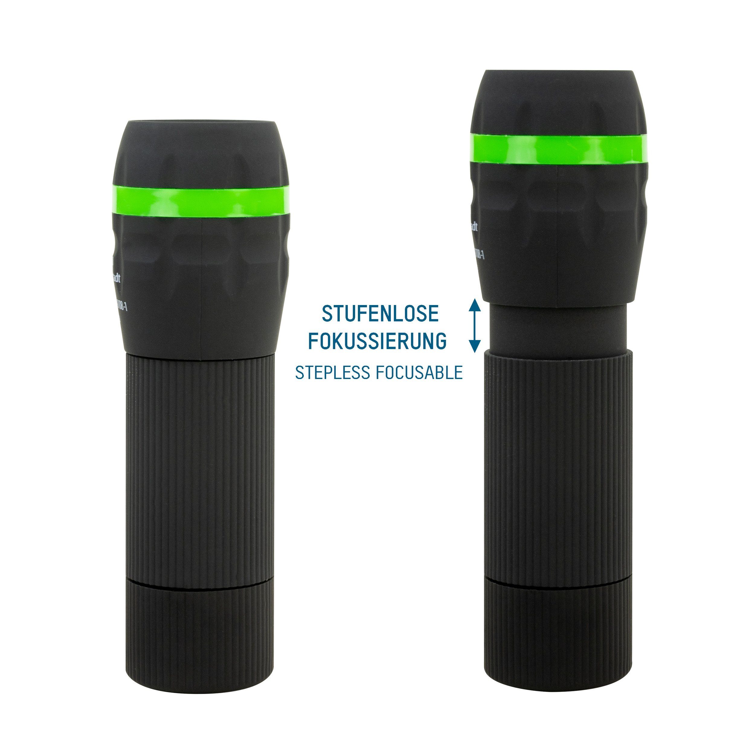 HyCell LED Taschenlampe Mini LED Taschenlampe zoombar inkl. AAA Batterien, 2Stück