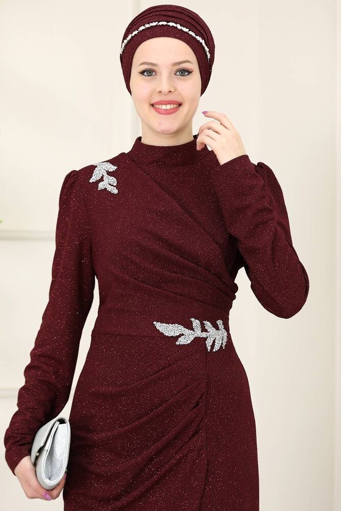 fashionshowcase Maxikleid Damen Abendkleid im Abaya-Stil - Modest Fashion m günstig online kaufen