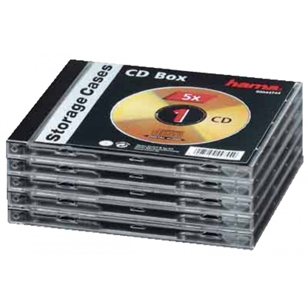 Hama CD-Rohling Hama 44744 CD-BOX 5 St transparent für CD-Aufbewahrung.