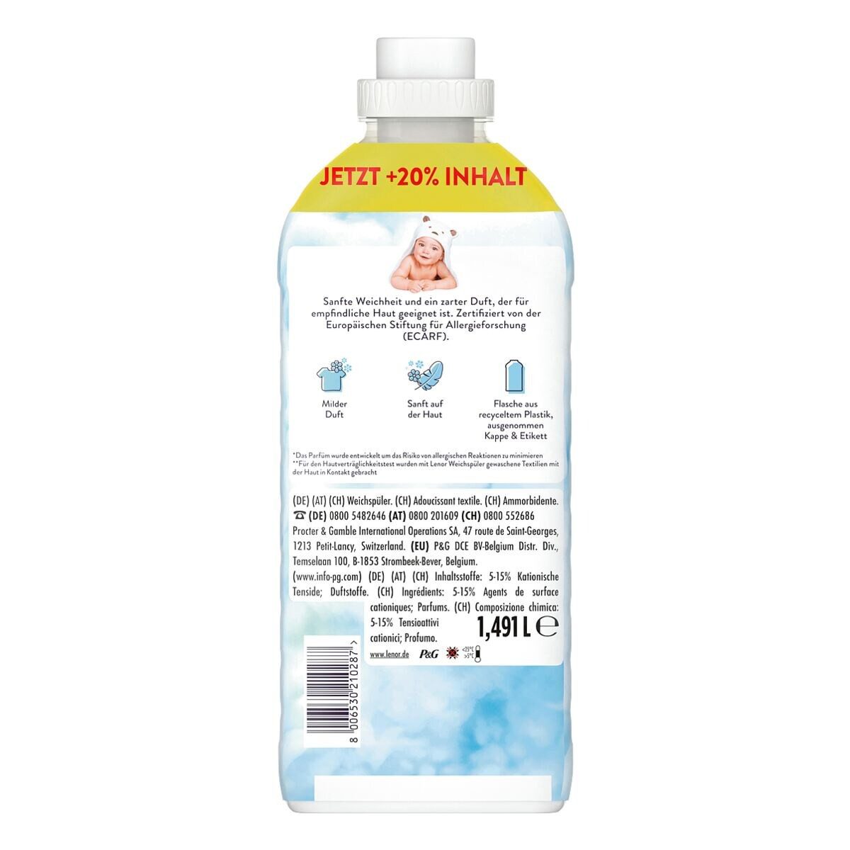 LENOR Sensitiv Weichspüler (71 WL, 1,49 Liter)