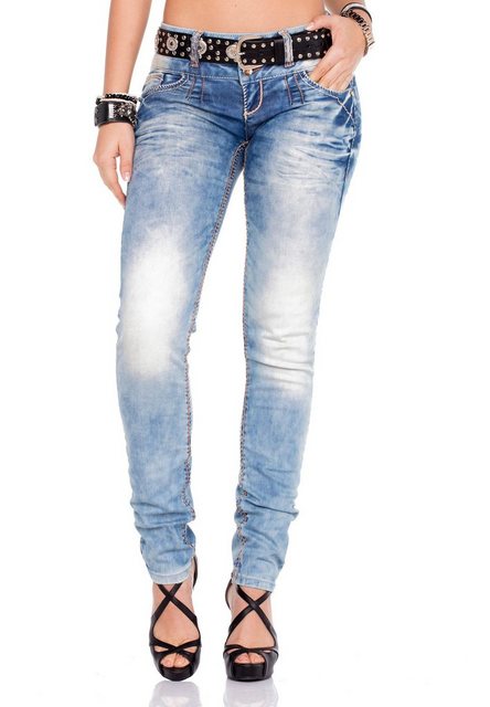 Hosen - Cipo Baxx Bequeme Jeans mit stylishem Gürtel › schwarz  - Onlineshop OTTO