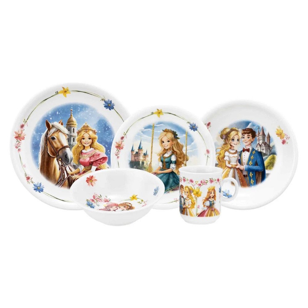 Seltmann Weiden Kindergeschirr-Set Seltmann Weiden Compact Prinzessin Kinder Set 5 tlg., 1 Personen, Porzellan