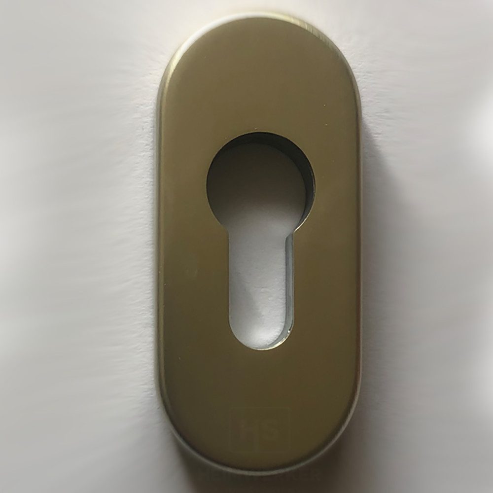 EDI Türbeschlag 811/9 F2 Profilzylinder Schieberosette oval 9mm Alu F2