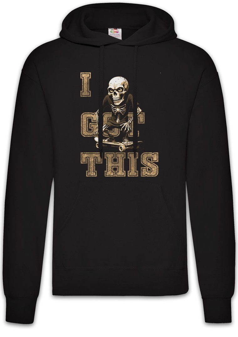 Hoodie Old Skate Ripper Herren Hoodie Skateboard Skeleton Skull Bones Skater