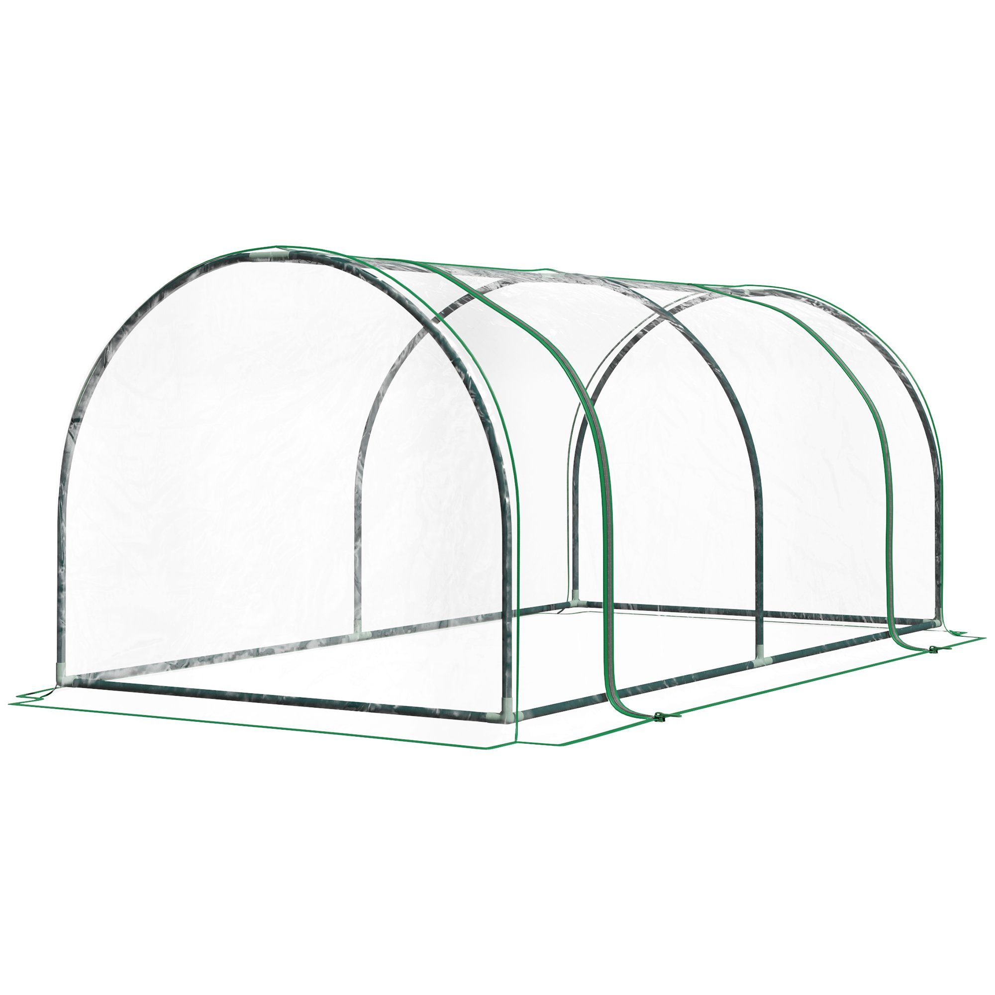 Outsunny Foliengewächshaus Frühbeet mit Tür Pflanzenhaus günstig online kaufen
