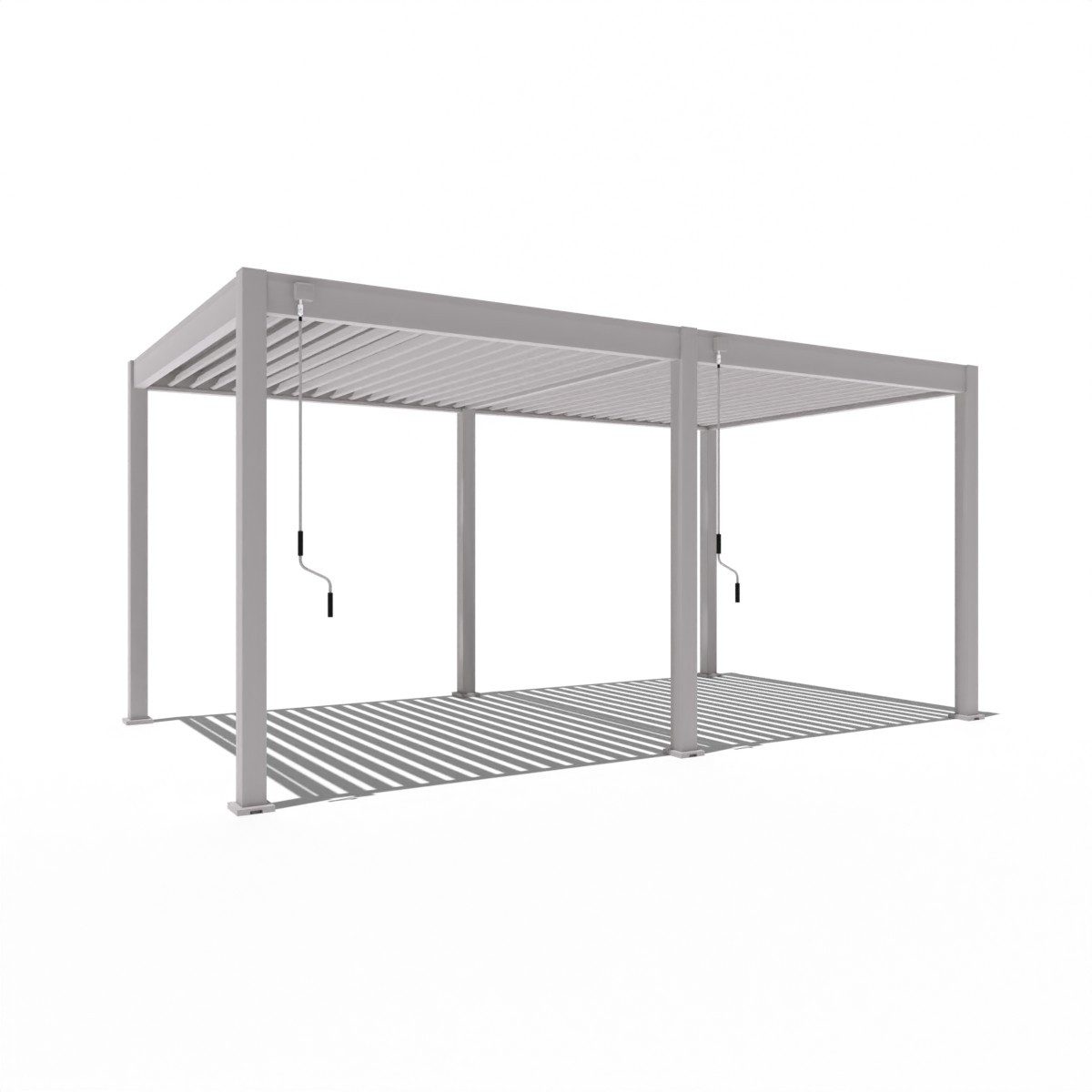 Weide Pergola Classic Pavillon Terrassenüberdachung Aluminium 3 x 5,3 M Ivory Sand, BxTxH: 530x300x255 cm
