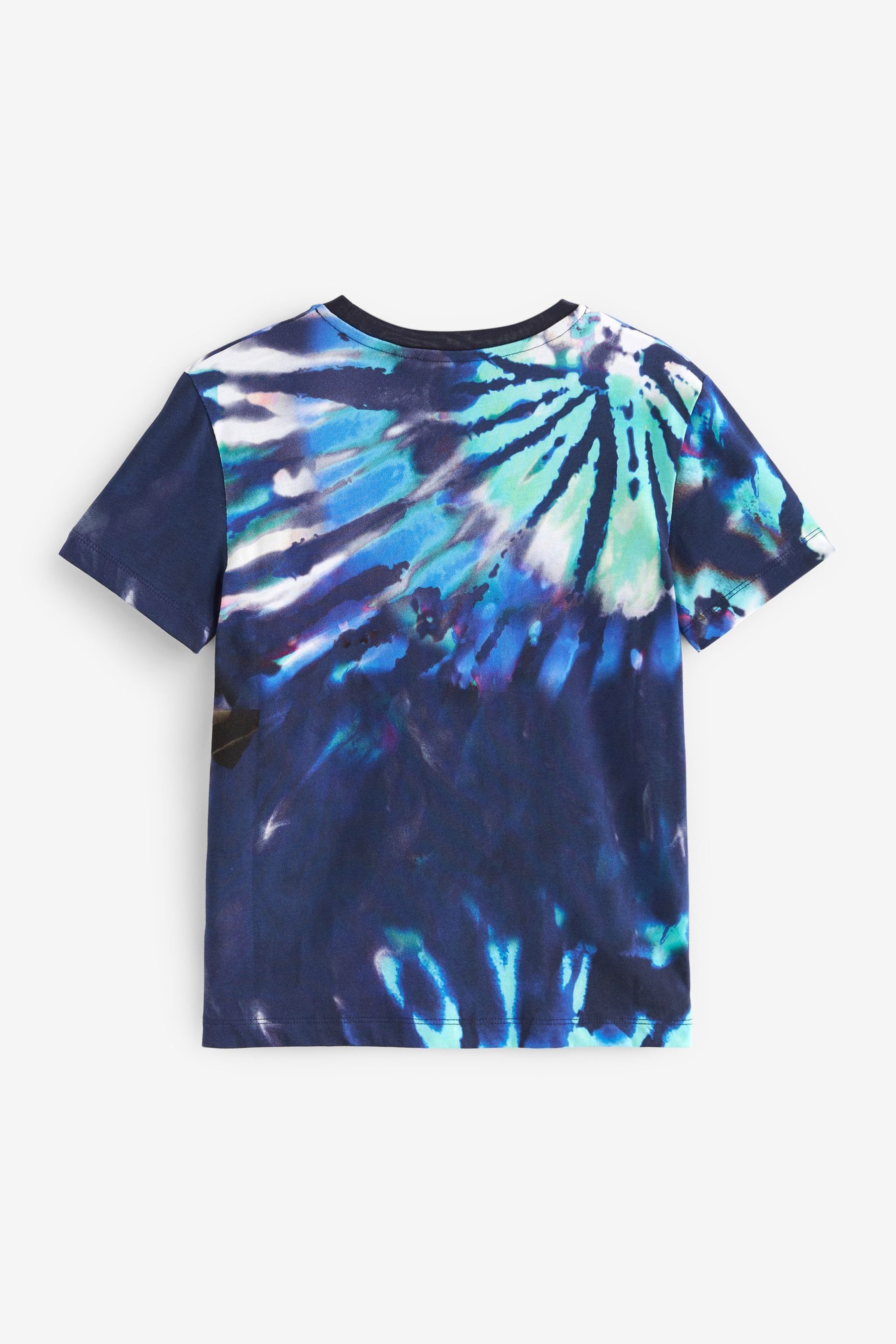 Print Navy Dye T-Shirt Tie (1-tlg) mit Blue durchgehendem T-Shirt Next Kurzärmeliges