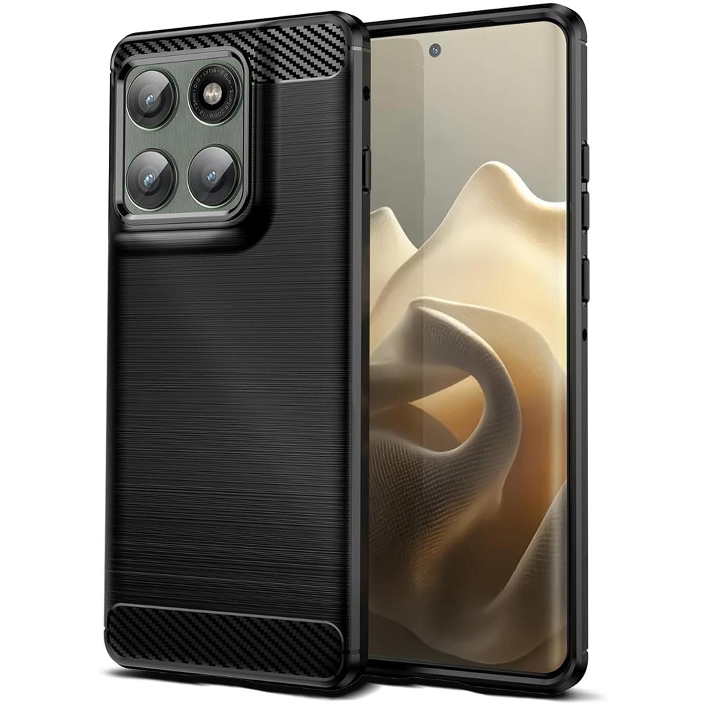 CoolGadget Handyhülle Carbon Handy Hülle für Motorola Edge 60 Pro 6,67 Zoll, robuste Telefonhülle Case Schutzhülle für Motorola Edge 60 Pro Hülle