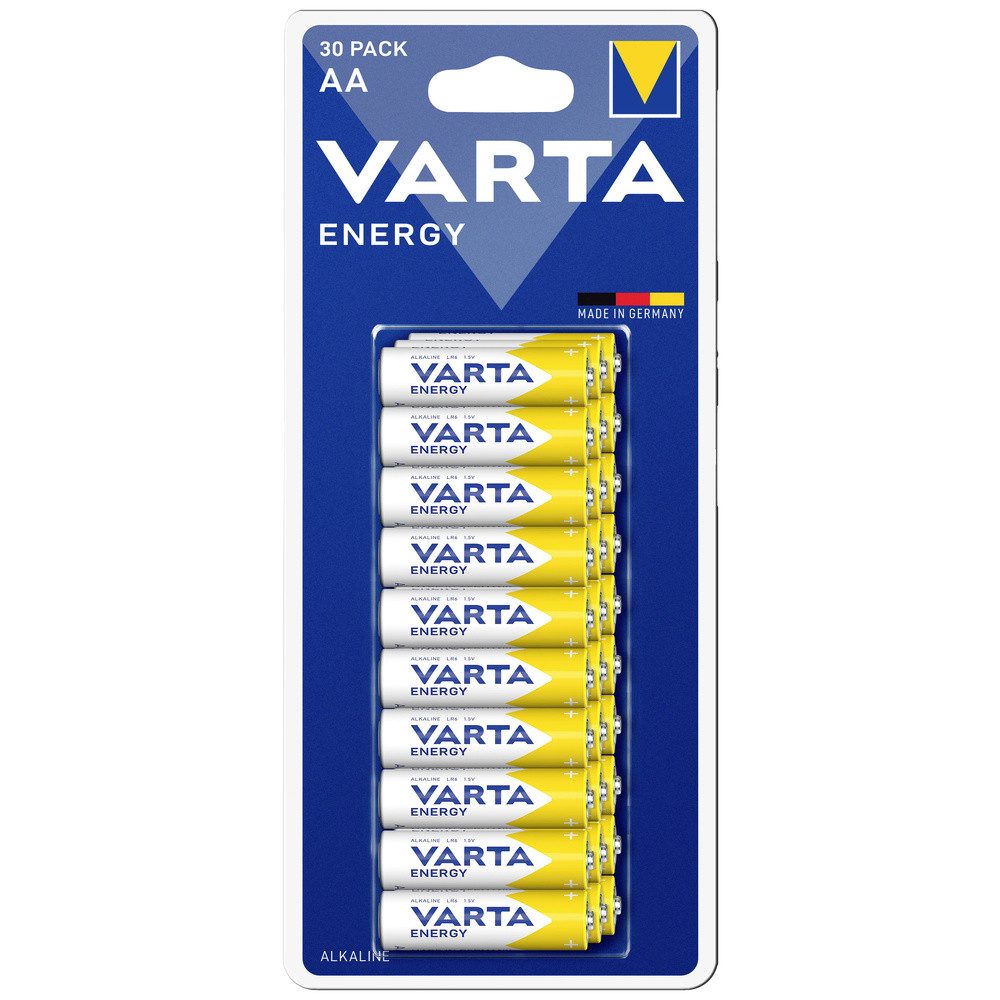 VARTA Alkaline Batterie Energy, Mignon (AA/LR6), 30er Pack