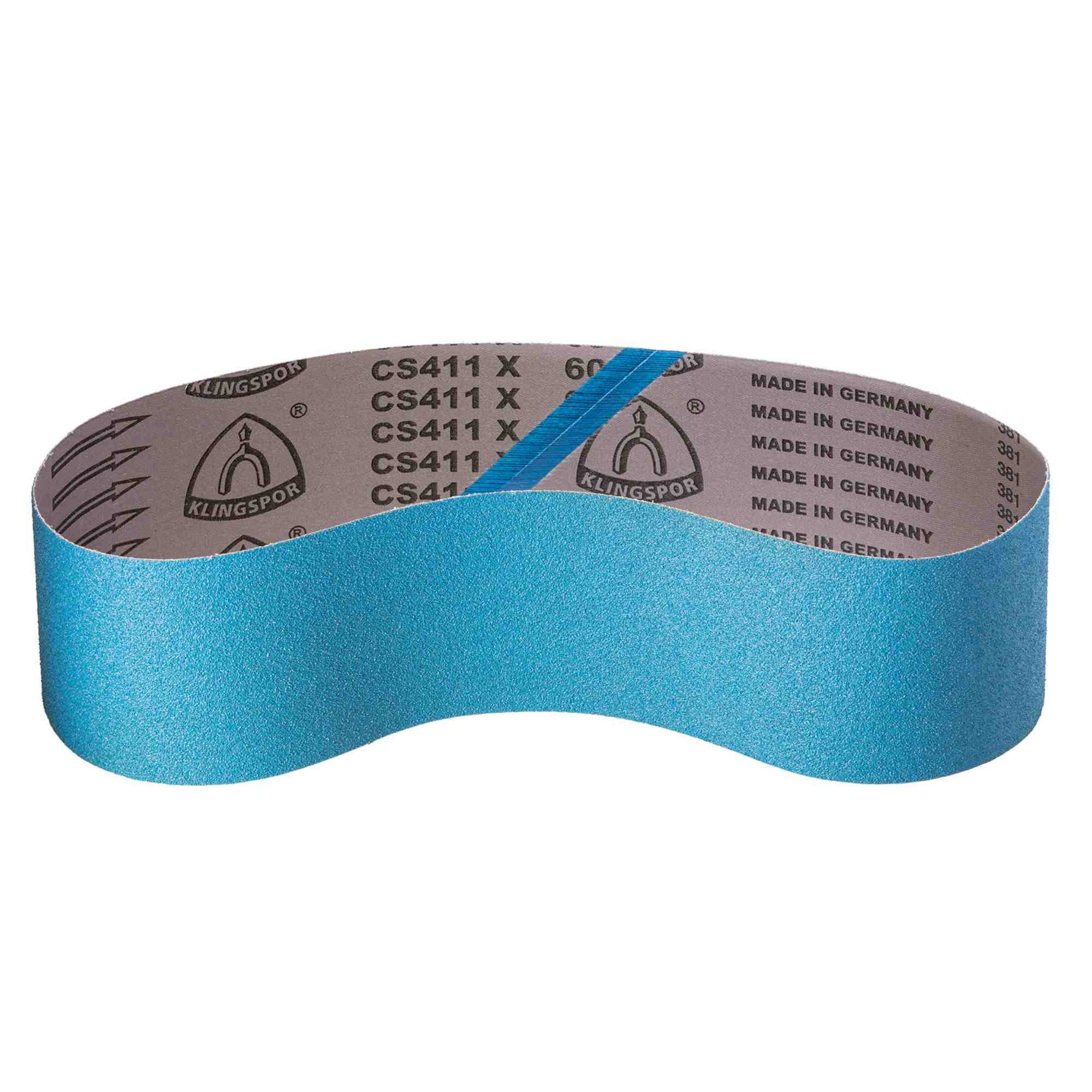 Klingspor Schleifpapier Zirkon Schleifband CS411X, 75 x 480 mm, Korn wählbar, (20 St)