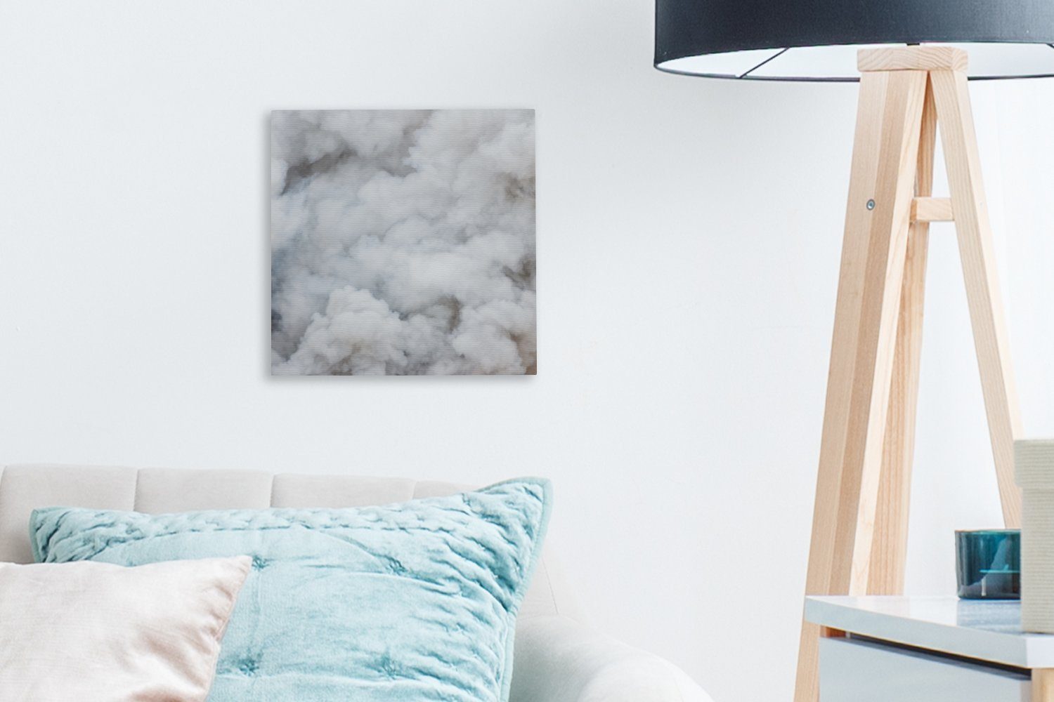 Schlafzimmer Leinwand Wohnzimmer OneMillionCanvasses® Nebelschwaden, St), (1 für Kleine Bilder Leinwandbild