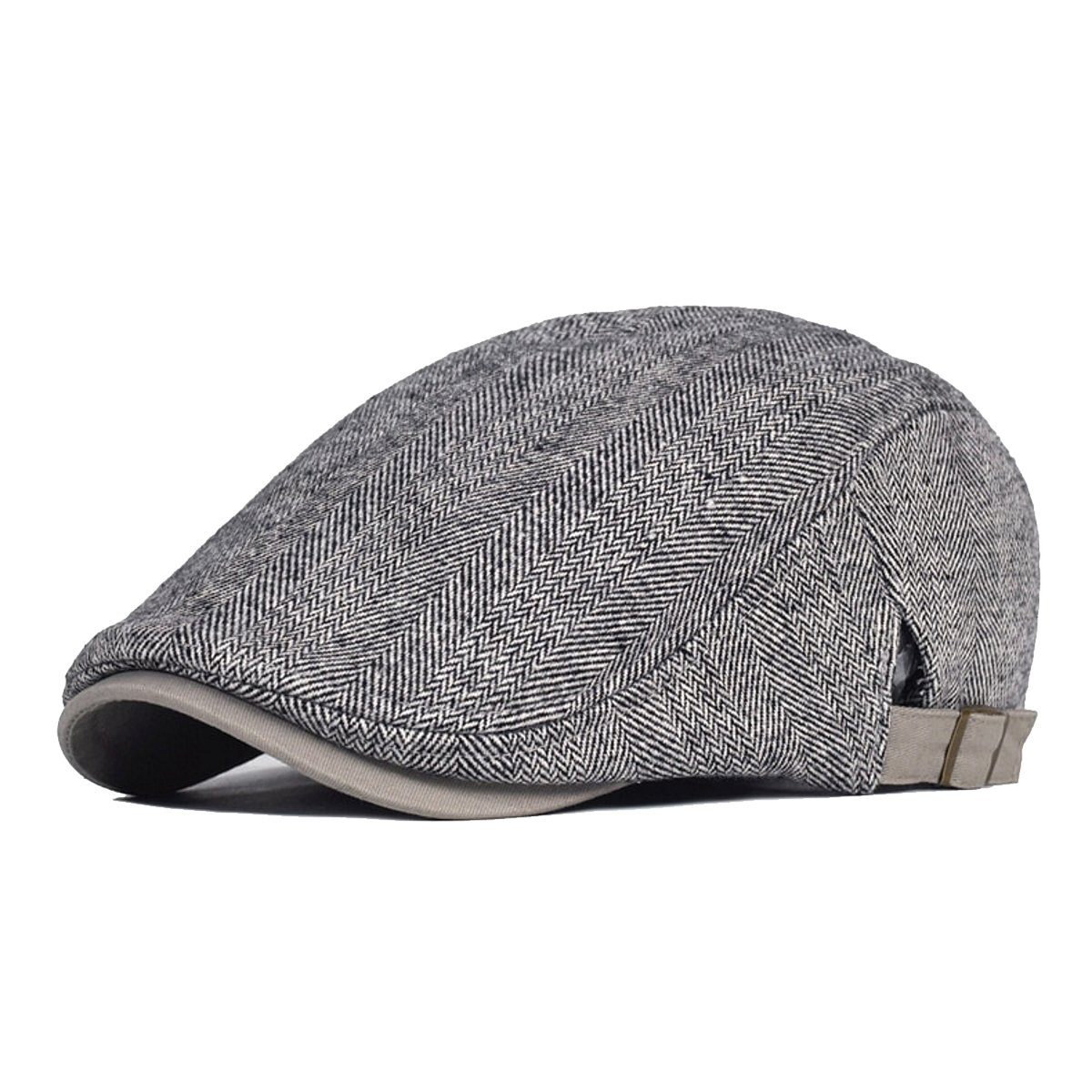 Sporty Flat Cap Klassik II Schirmmütze mit Schirm Schiebermütze hellgrau