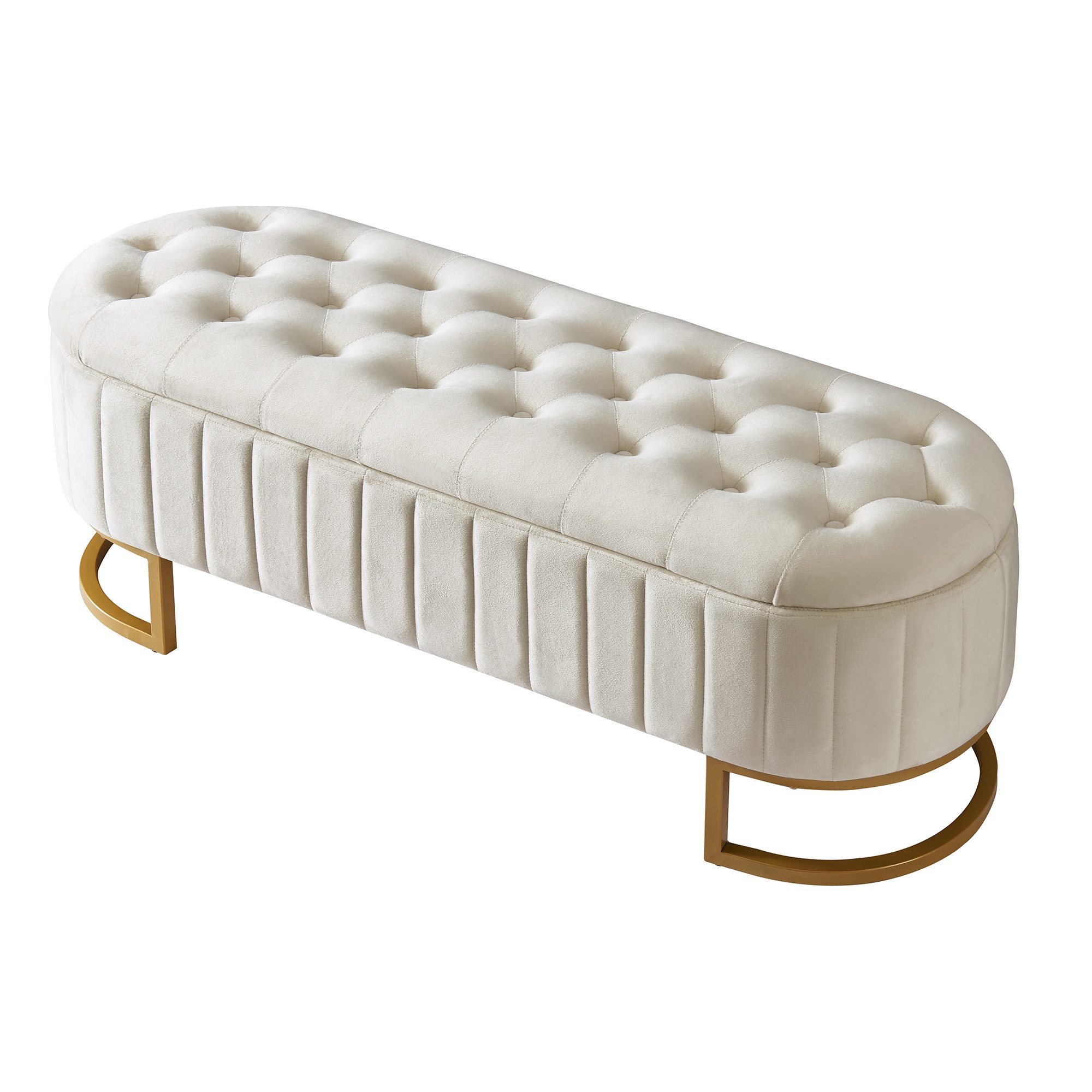 MODFU Polsterbank Bettbank Sitzbank (Stauraum-Schlafkoffer und Fußbank, gepolsterte Fußbank mit Stauraum, Sofabank Bank,120 x 40 cm)