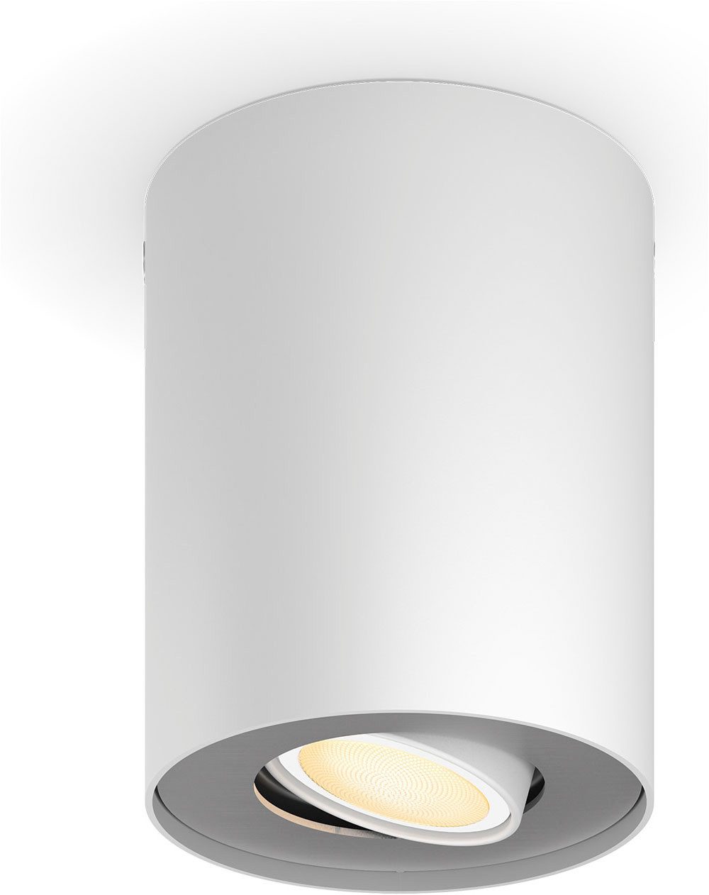 Philips Hue LED Deckenspot White Ambiance Pillar Aufbauspot Erweiterung, Abschaltautomatik, Bluetooth, CCT - über Fernbedienung, Dimmfunktion, Einschlafhilfe, Farbsteuerung, Farbwechsel, Memory, nach Trennung vom Netz, Nachtlichtfunktion, Smart Home, Timerfunktion, Weckerfunktion, dimmbar über Fernbedienung, mehrere Helligkeitsstufen, LED wechselbar, warmweiß - kaltweiß, Steuerbar per App und Stimme, Smart Home fähig, versch. Weißtöne