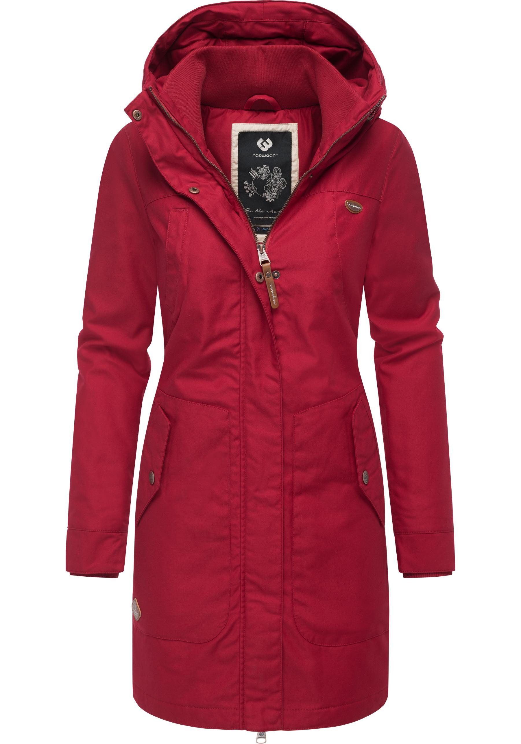 Ragwear Wintermantel Jannisa stylischer Damen Winterparka mit Kapuze