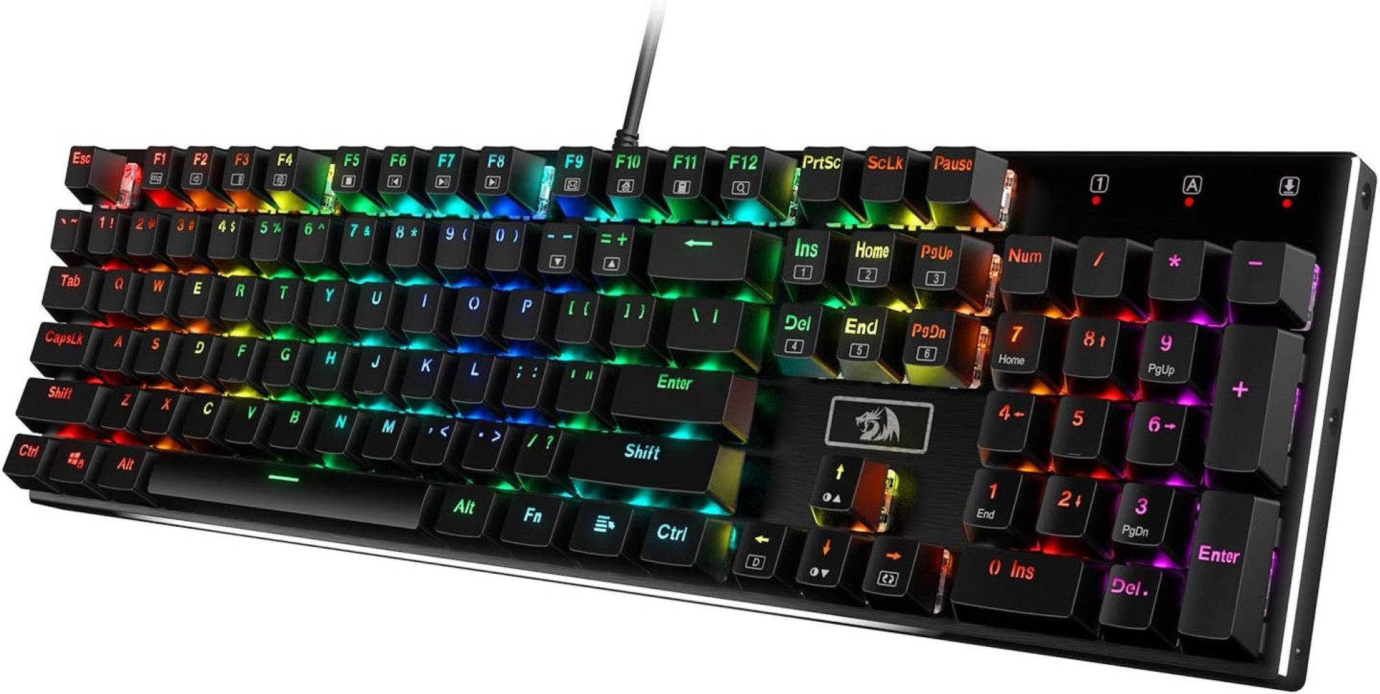 Redragon K556 RGB Mechanische Gaming-Tastatur (kabelgebunden, braune Schalter, Hot-Swap)