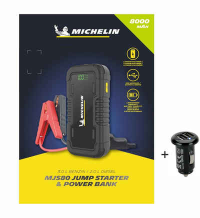 Michelin Auto Jump Starter Powerbank 8000 mAh Ladegerät + Lader MJS80 Akku Starthilfekabel