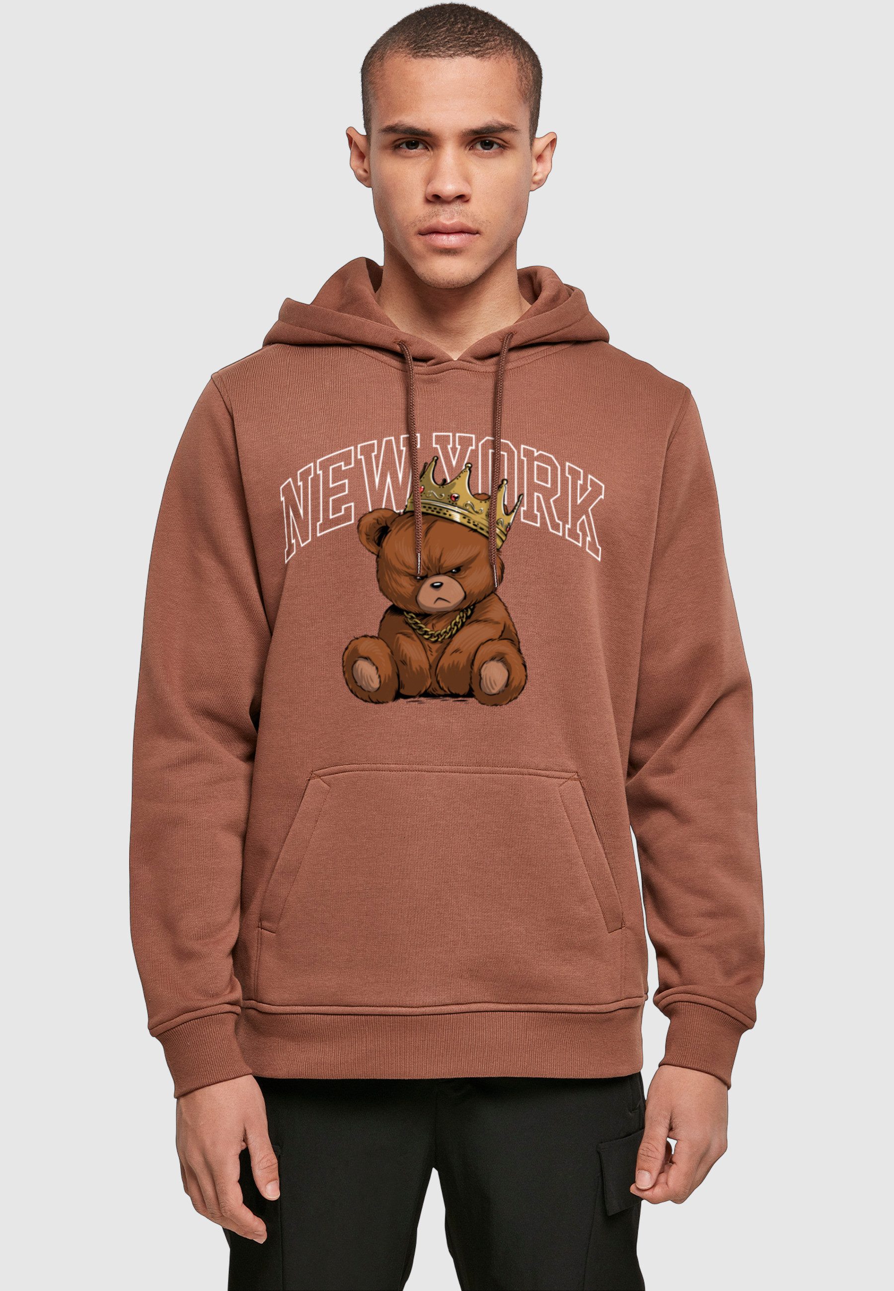 MisterTee Kapuzensweatshirt MisterTee NY Crowned Bear Hoody (1-tlg)