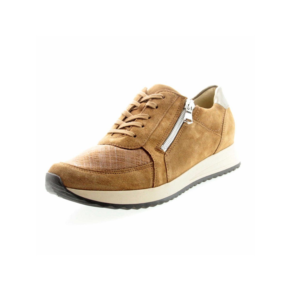 Komfort Schnürer für Damen in braun Sneaker