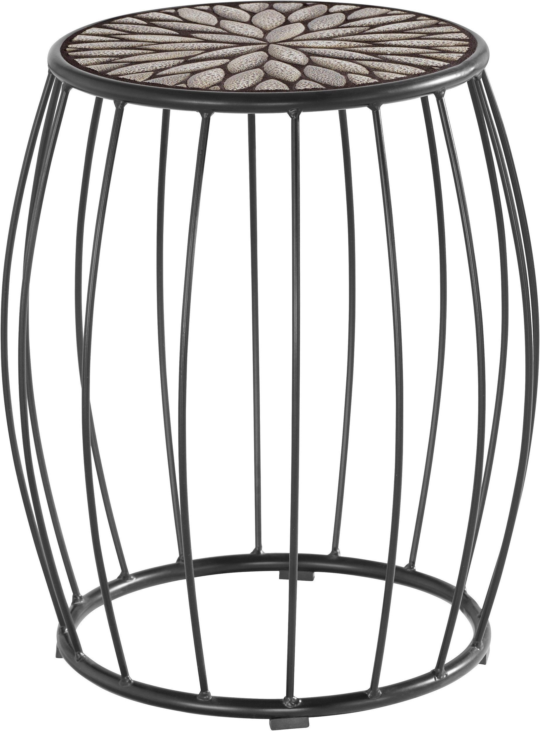 loft24 Beistelltisch Campi, Durchmesser 40 cm schwarz