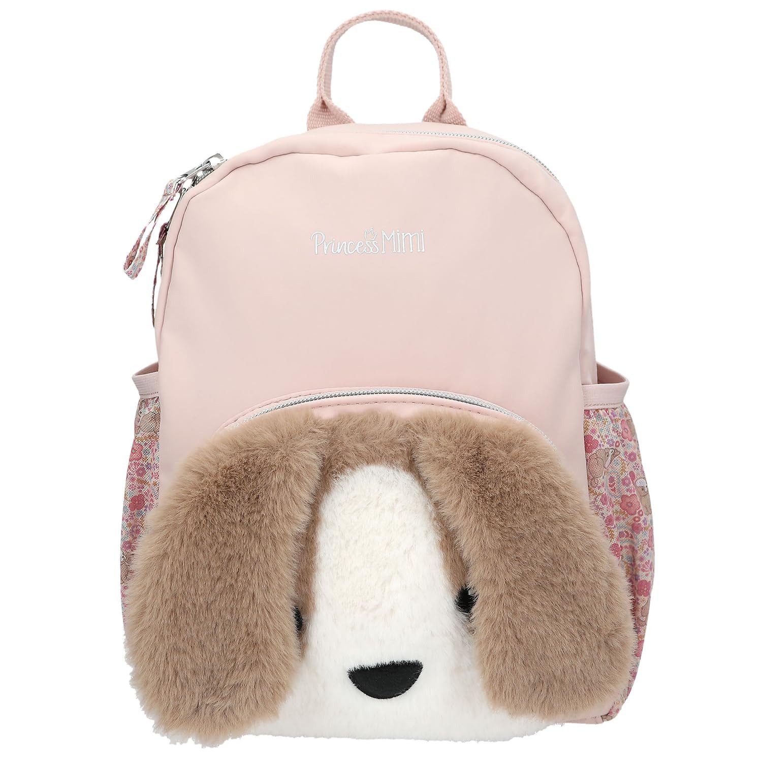 Depesche Kinderrucksack Rucksack in Rosa mit Hunde Motiv und Schlappohren, verstellbare Träger, Plüschmaterial, Tasche