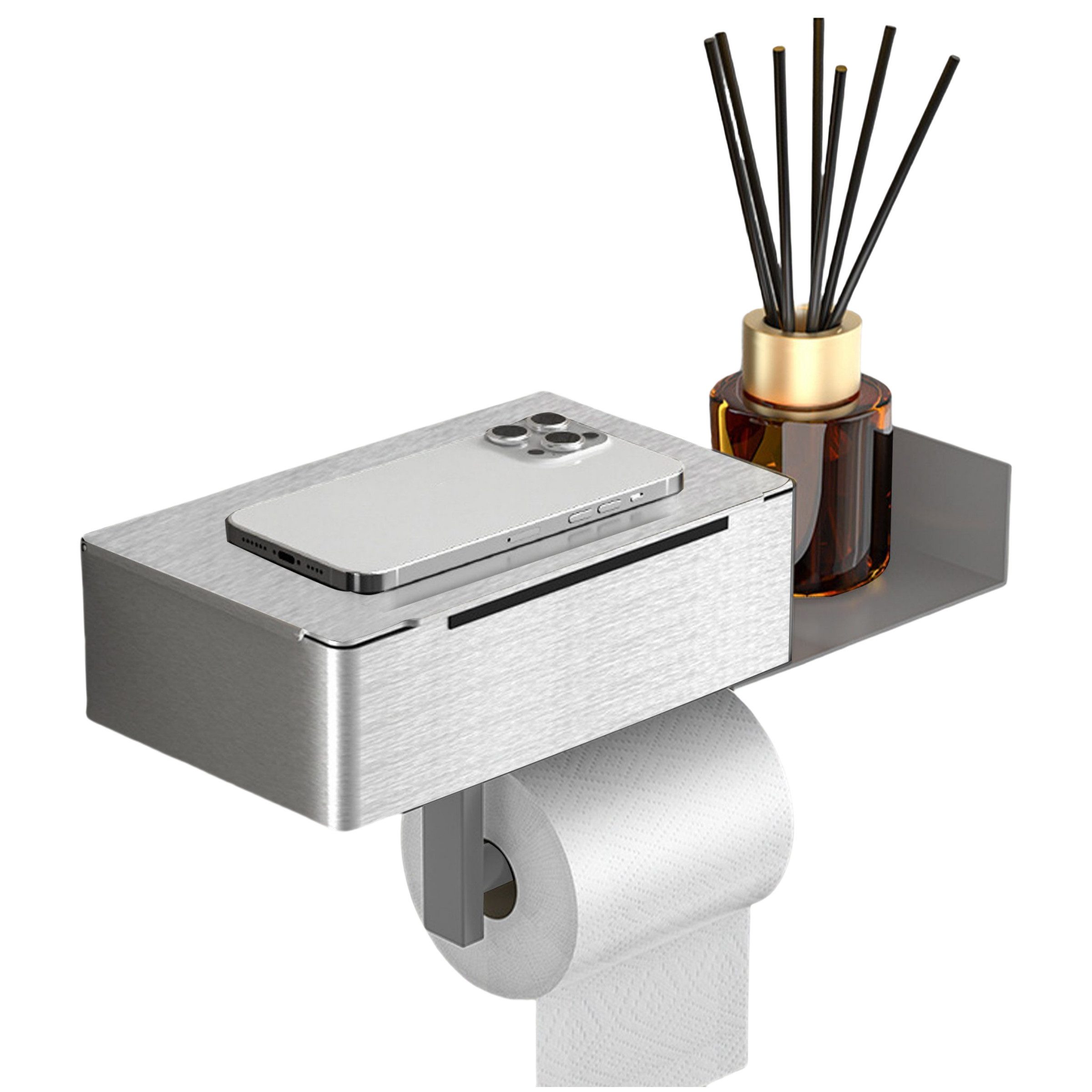 SEHAUSEU Toilettenpapierhalter edelstahl selbstklebend oder Bohren, günstig online kaufen