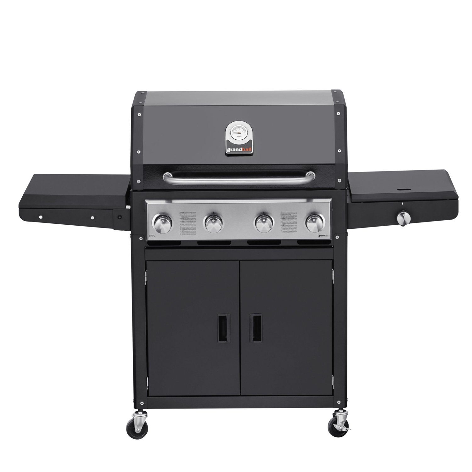 GrandHall Gasgrill Grandhall Gasgrill Xenon 4 Black - 4 Brenner + Seitenbrenner