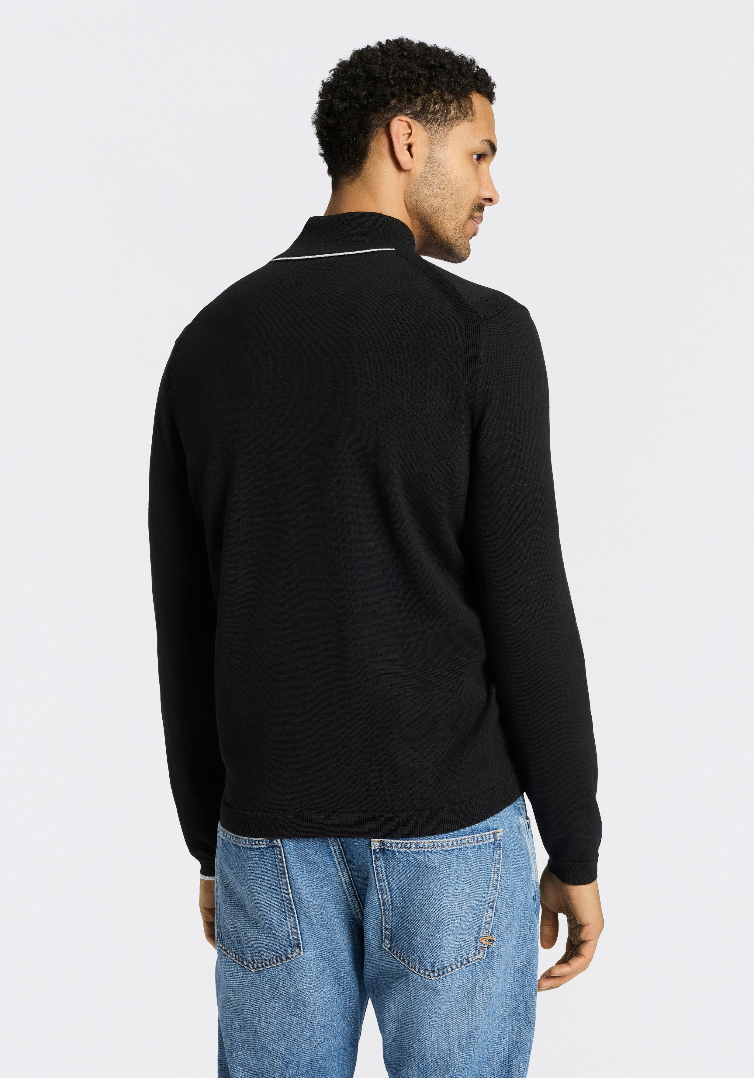 BOSS GREEN Strickjacke Ever-X mit Stehkragen, regular fit