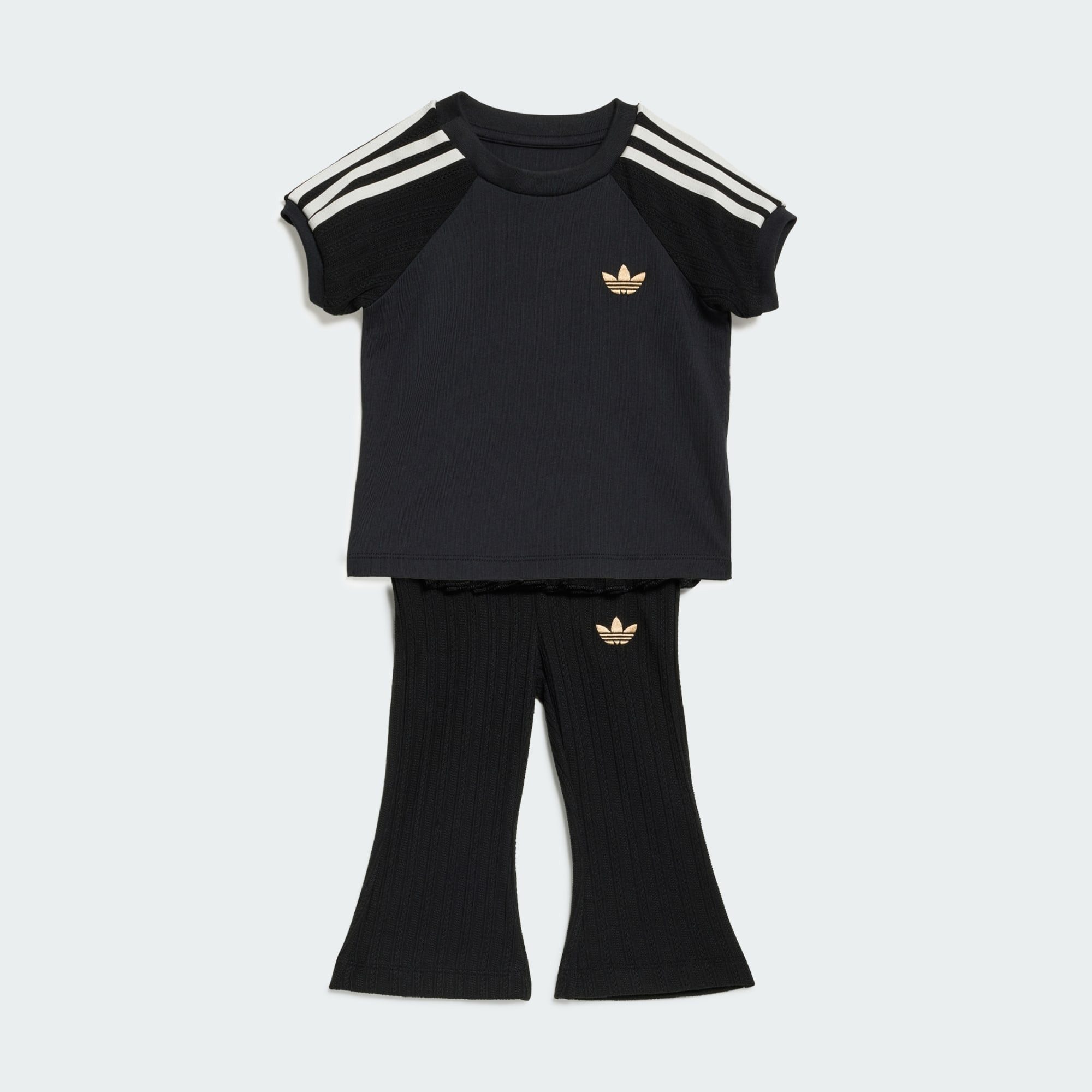adidas Originals Shirt & Hose T-SHIRT LEGGINGS SET, SCHMAL GESCHNITTEN, STRICK (1-tlg)