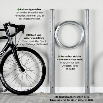 TRUTZHOLM Fahrradständer Fahrradanlehnbügel 116,5 x 52,5 cm Stahl feuerverzinkt zum Einbetonier