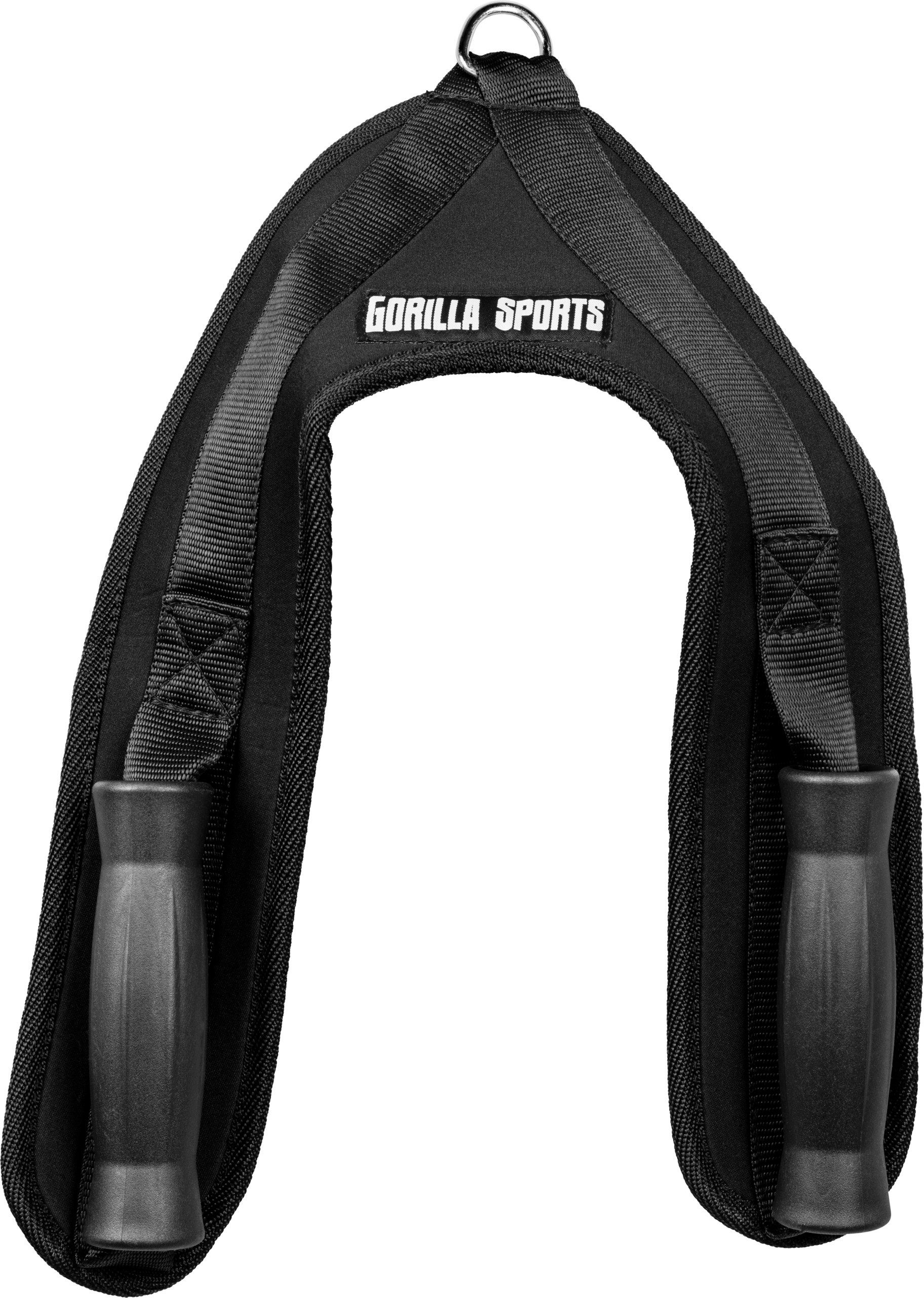 GORILLA SPORTS rutschfeste Lange, Strap, cm (1-tlg) bis 100 Stahlring, kg, Kraftstation Crunch Griffe, 14