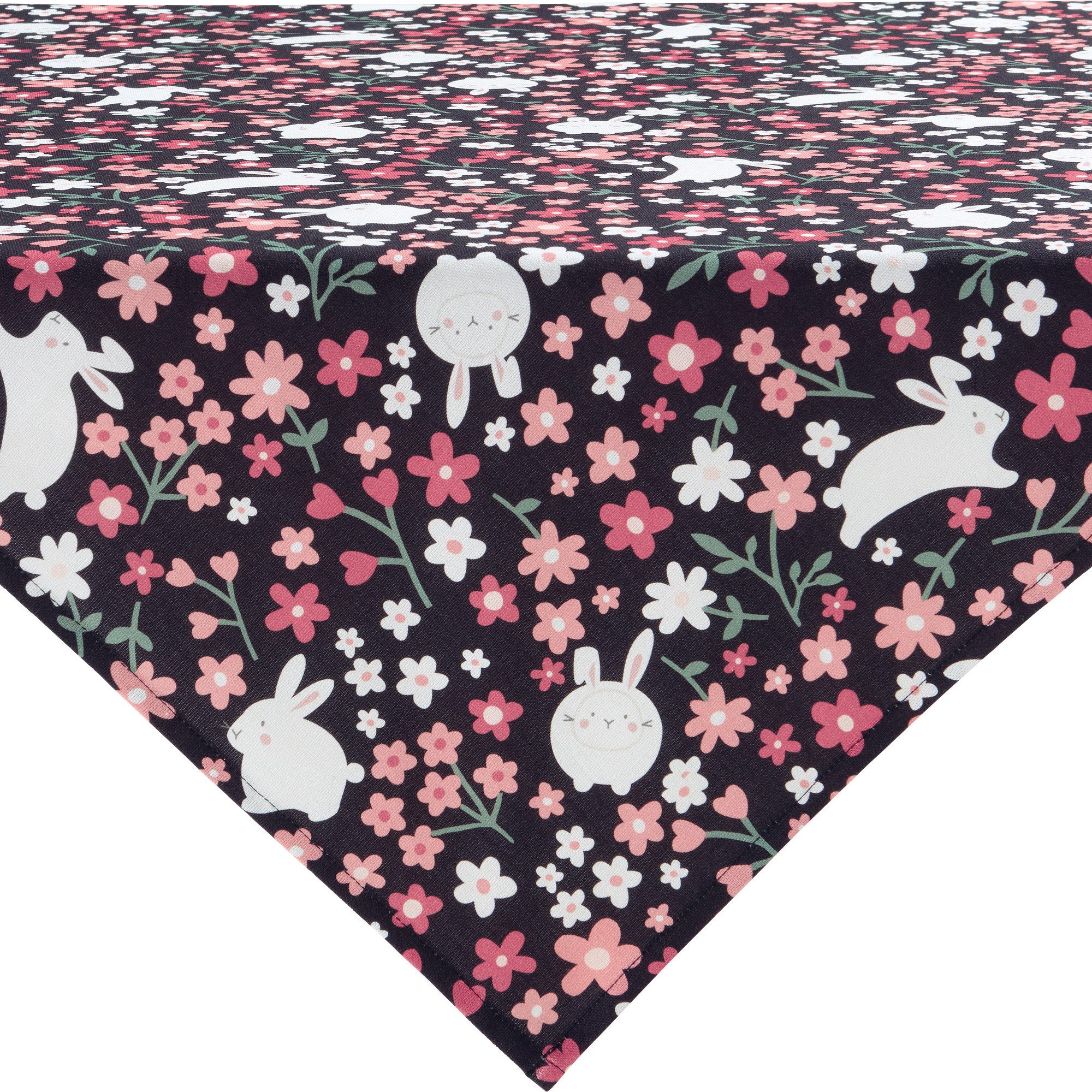 Erwin Müller Mitteldecke Mitteldecke "Häschen", Baumwolle Blumen