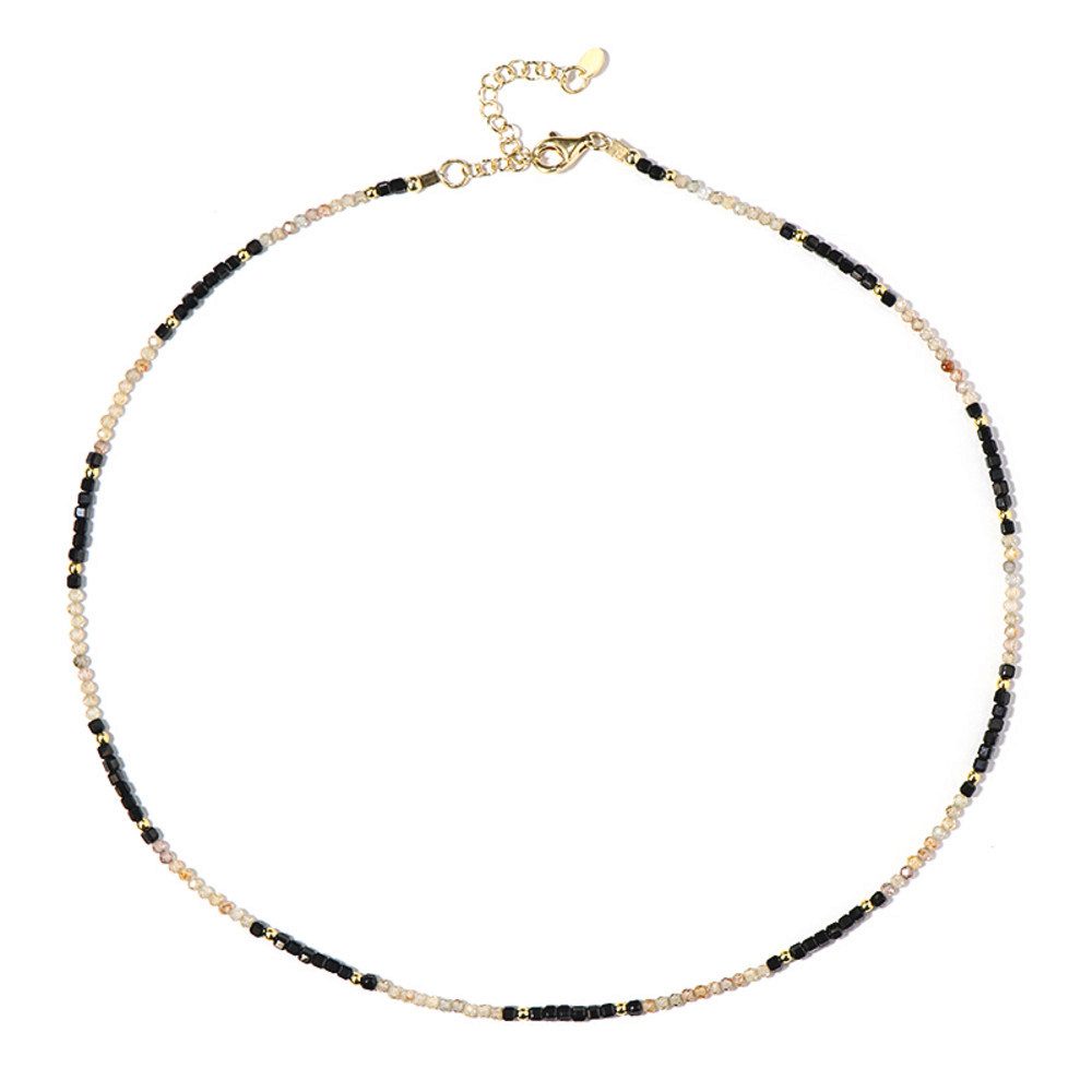 Cavill Silberkette Cavill Silberkette vergoldet 23,43 ct Spinell Zirkon Hämatit Damen (1-tlg)