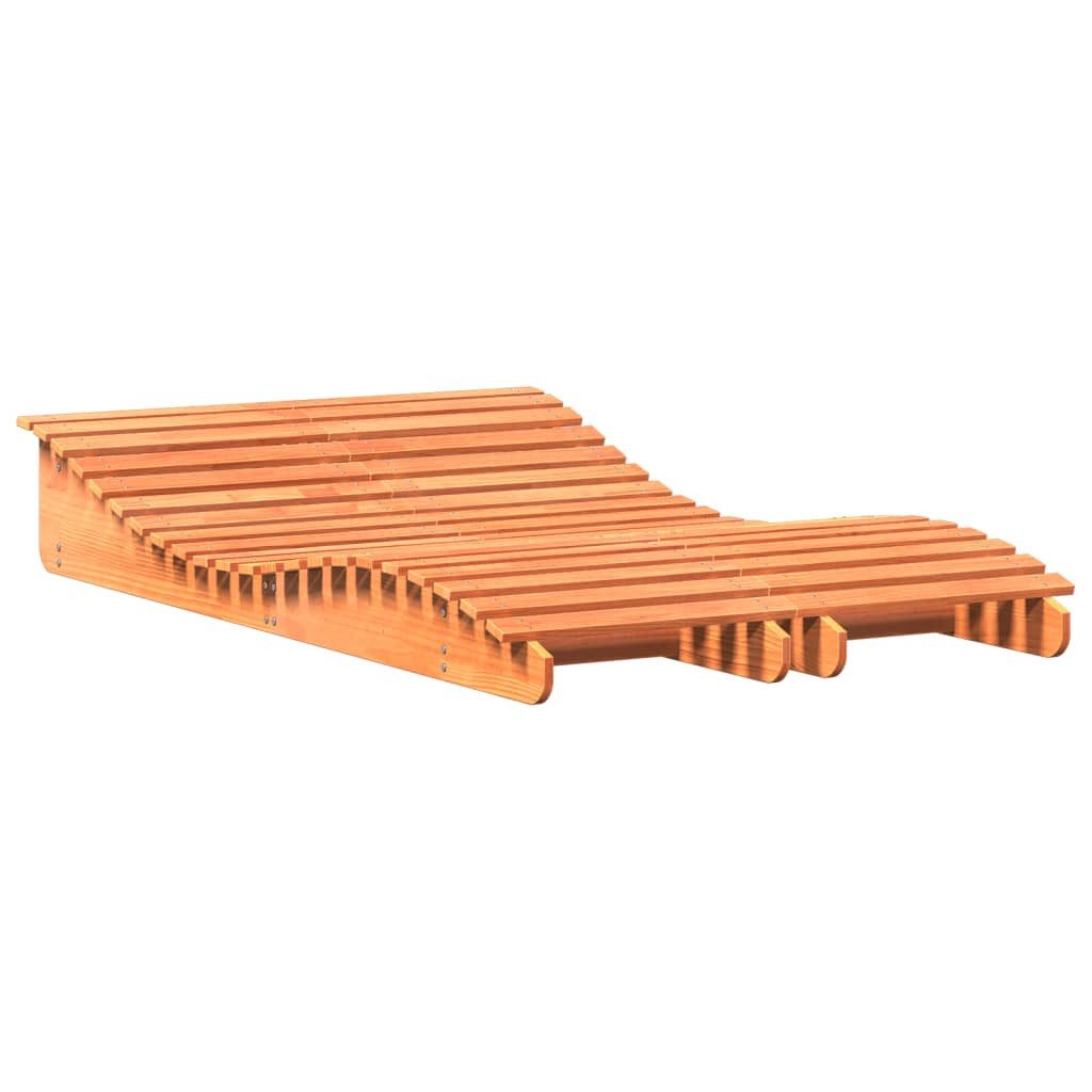 vidaXL Gartenliege Sonnenliegen 2 Stk. Wachsbraun günstig online kaufen