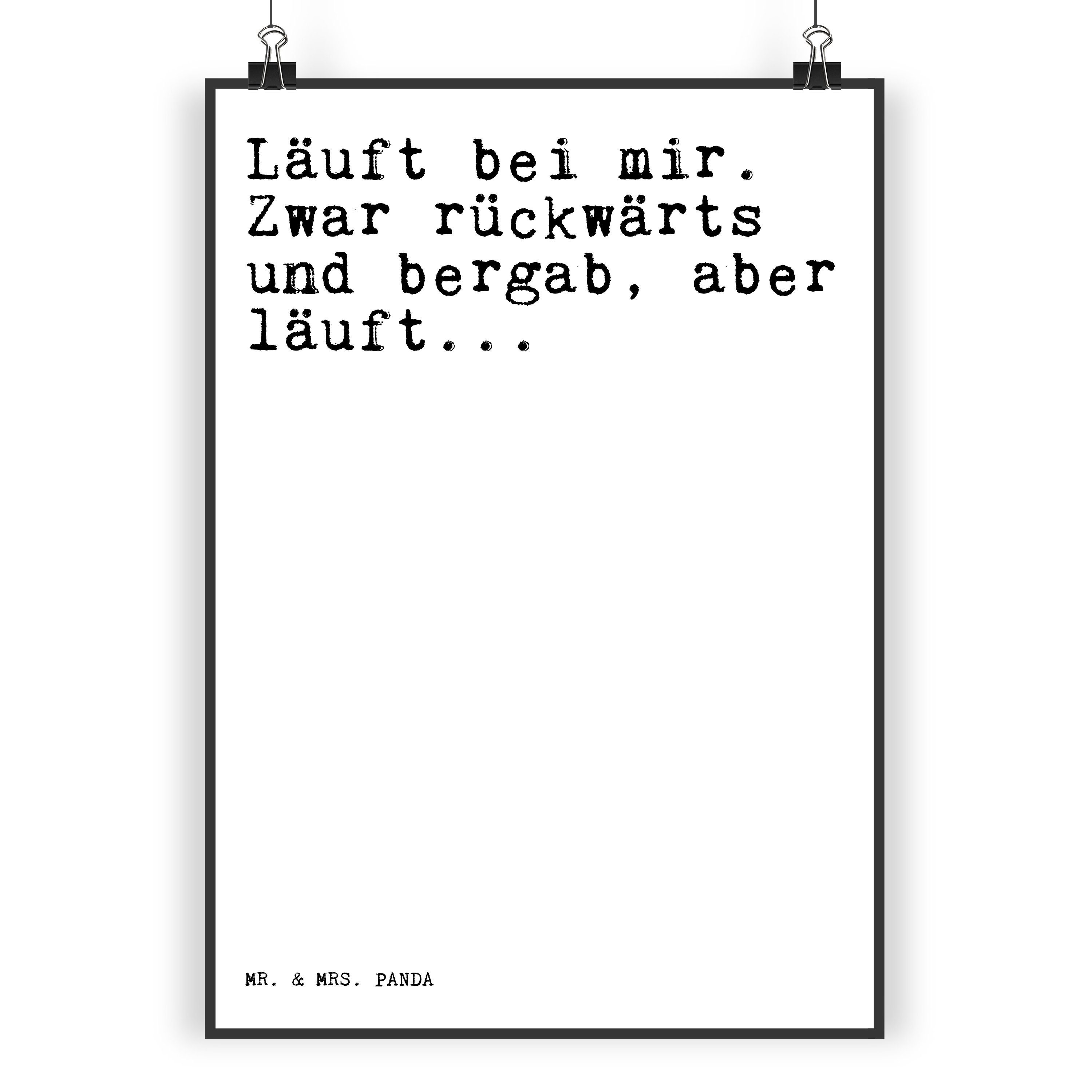 Mr. & Mrs. Panda Poster DIN A4 Läuft bei mir. Zwar... Weiß Geschenk