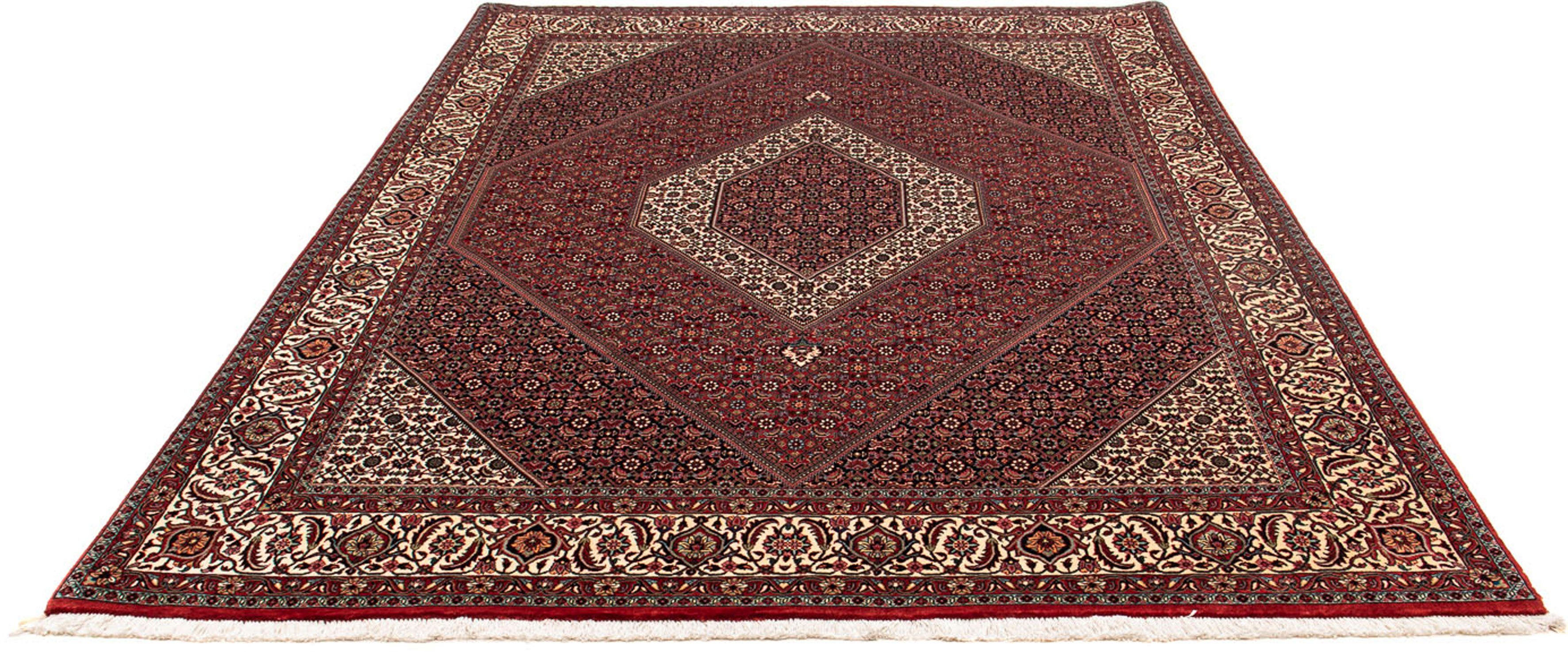 Orientteppich Perser - Bidjar - 263 x 203 cm - dunkelrot, morgenland, rechteckig, Höhe: 15 mm, Wohnzimmer, Handgeknüpft, Einzelstück mit Zertifikat
