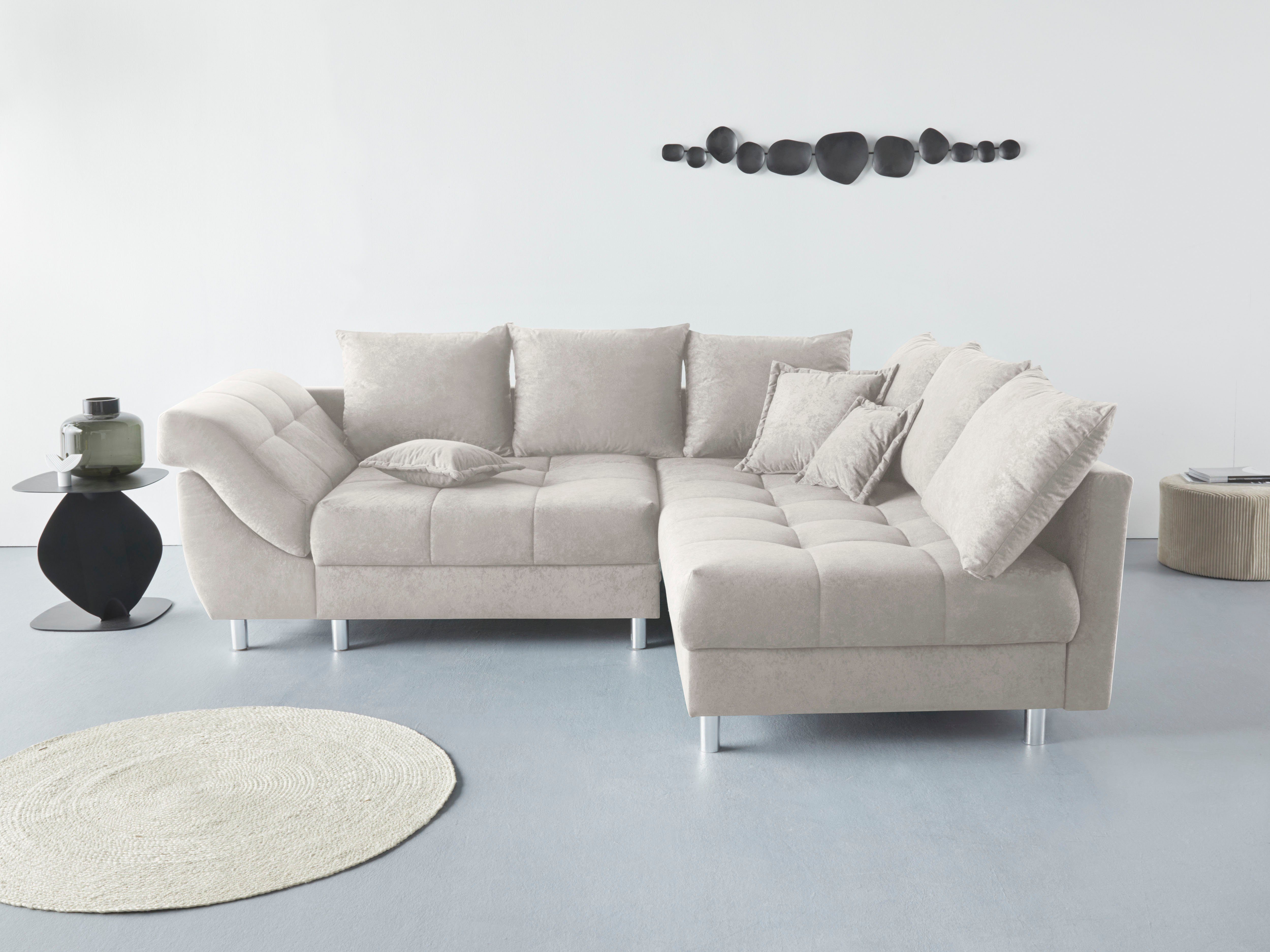 COLLECTION AB Ecksofa Joseli, inklusive Federkern, Recamiere links oder rechts montierbar | Ecksofas