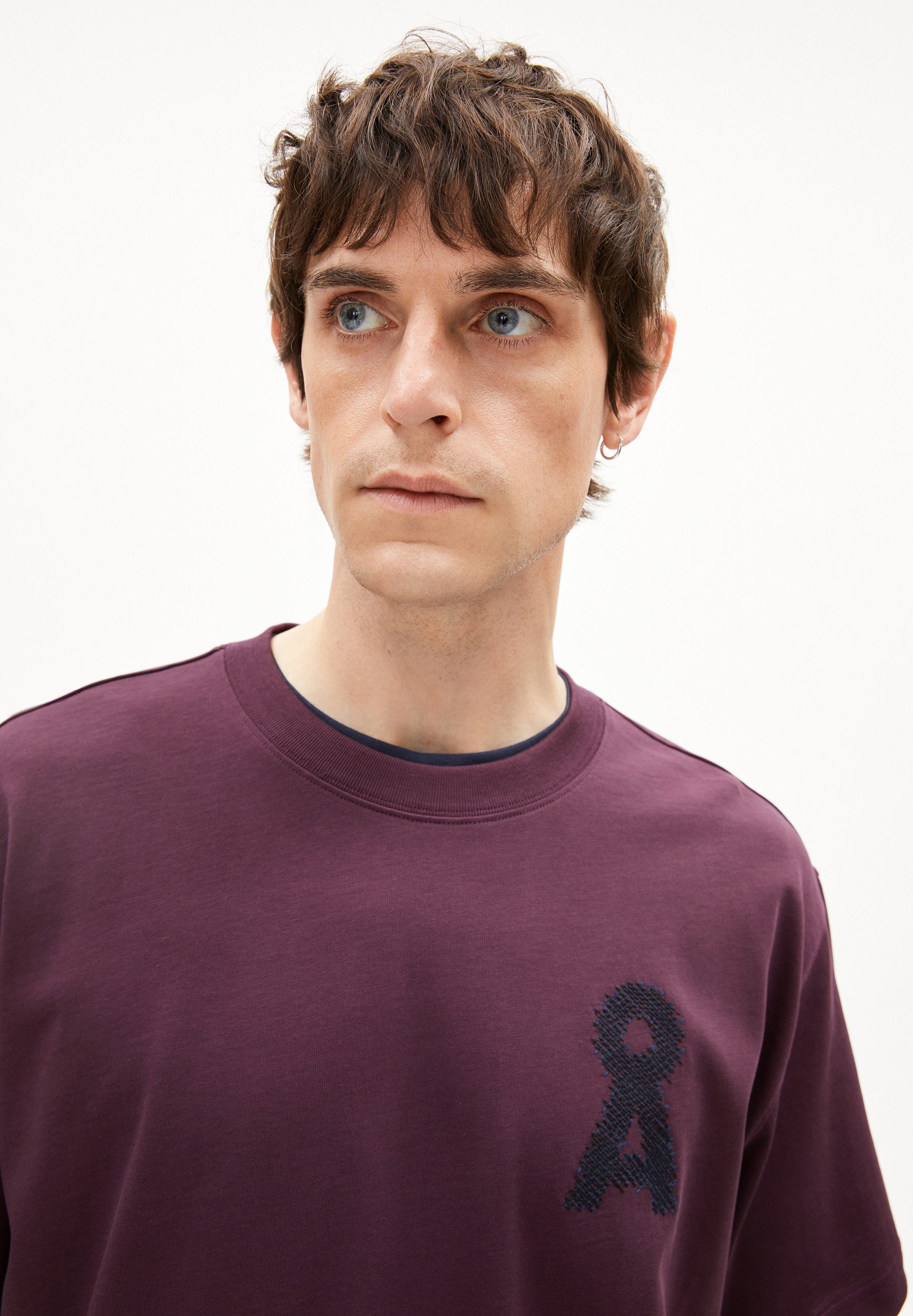 Armedangels T-Shirt AADRU Å ZICK ZACK T-Shirt aus Bio-Baumwolle Oversized Fit