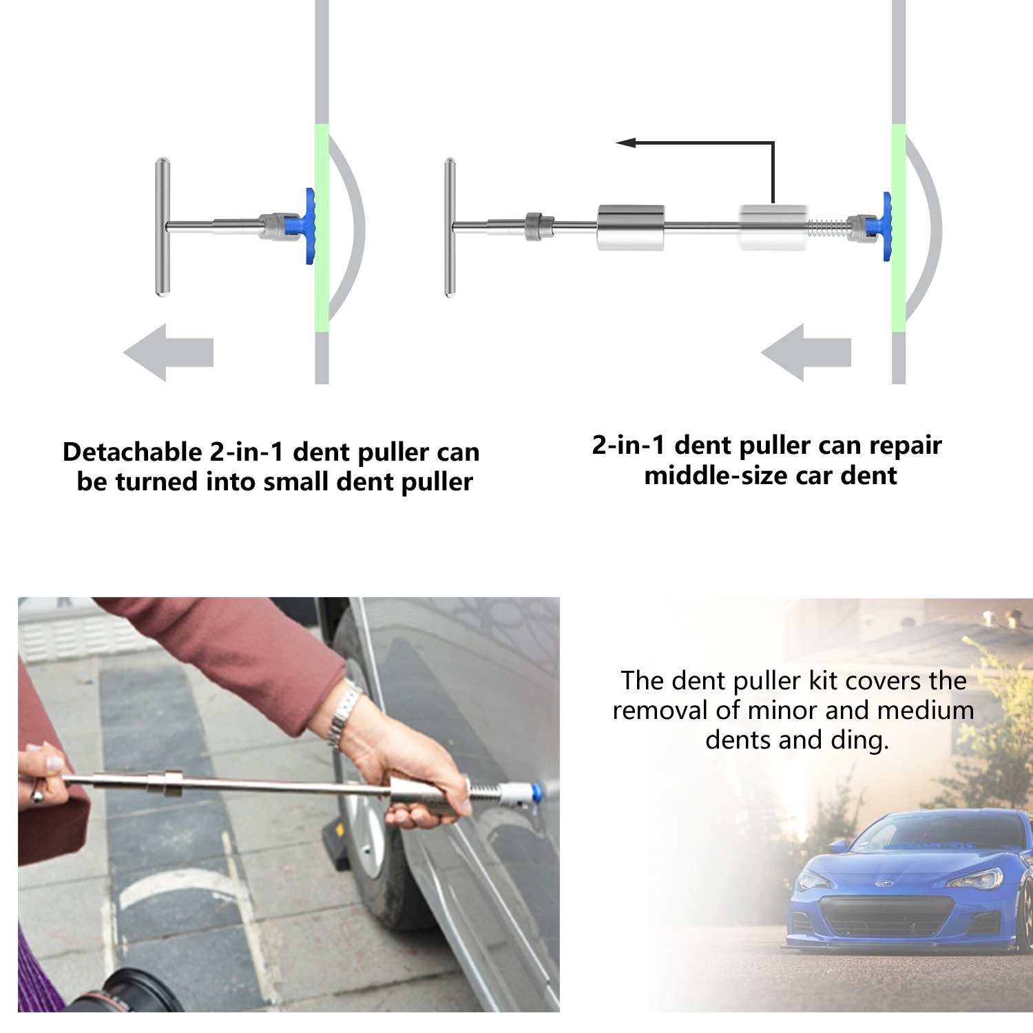 TolleTour Multitool 48x Auto St) Ausbeul, Reparatur Set Dellenlifter Ausbeulwerkzeug (48 Beulen