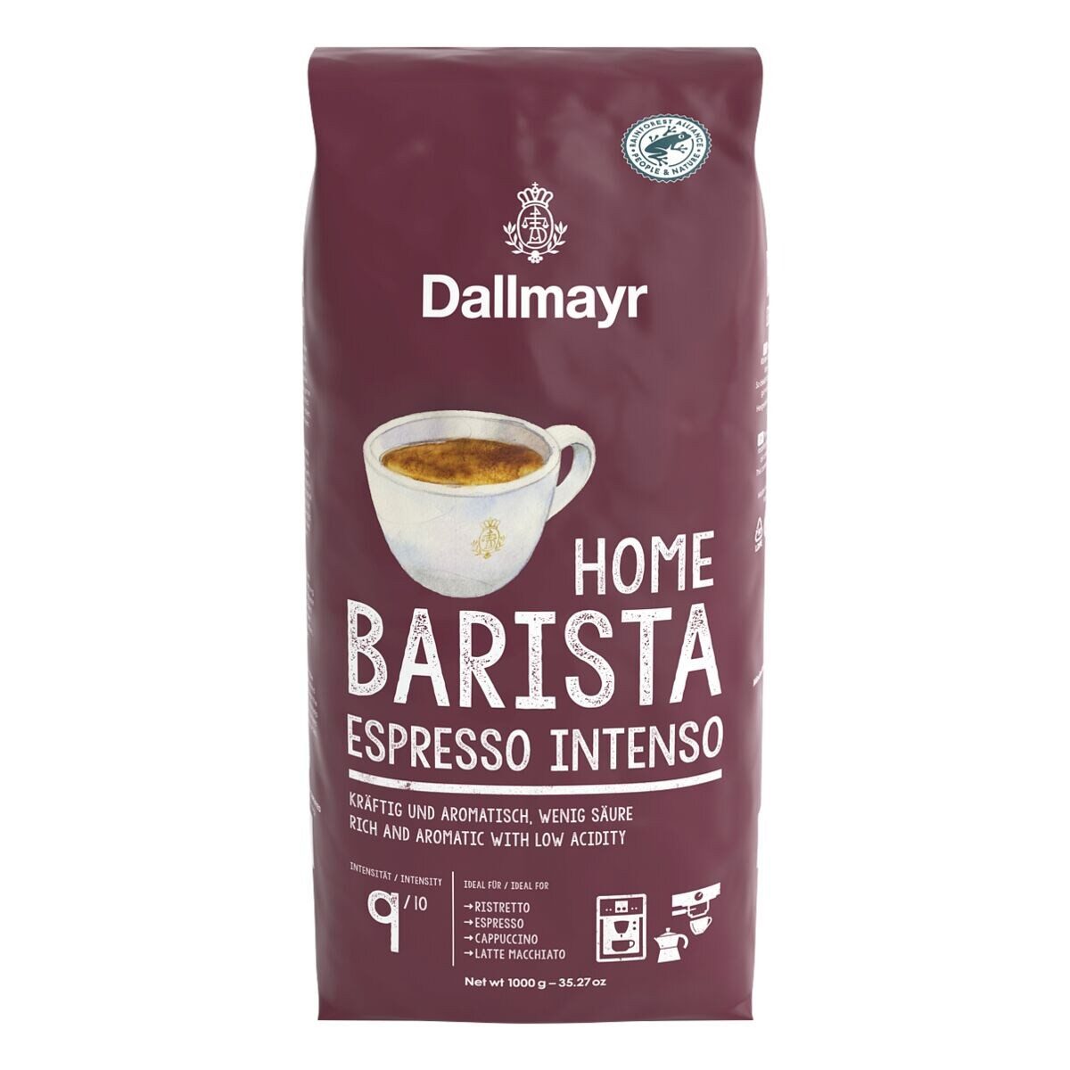 DALLMAYR Kaffee Home Barista Espresso Intenso, 1000 g, ganze Bohnen