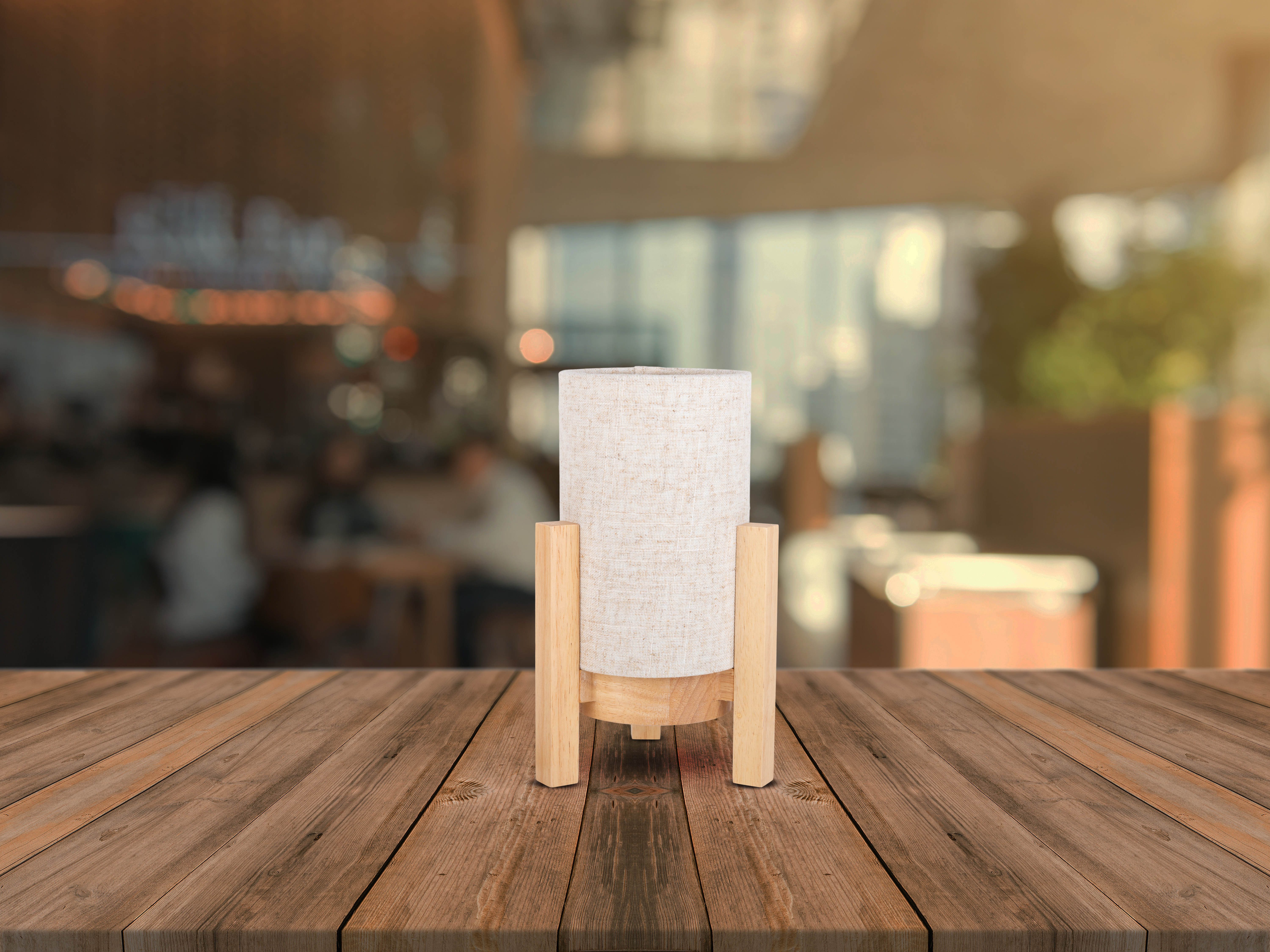 Näve LED-Leinen-Akkutischleuchte Madita Natur Ø 16,2 cm x 25 cm günstig online kaufen